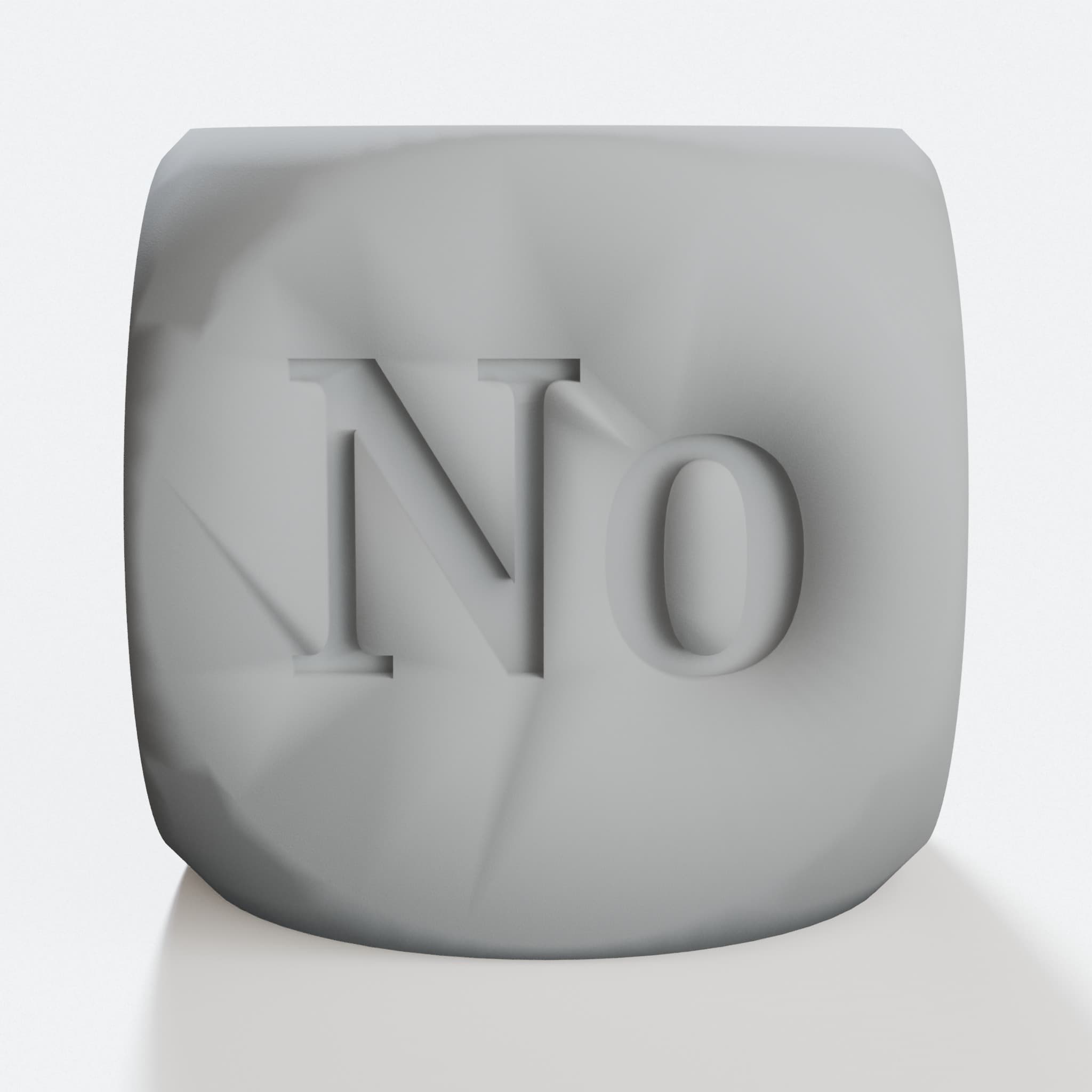 Yes or No 3D Printed Decision Dice Toy, hero tilt