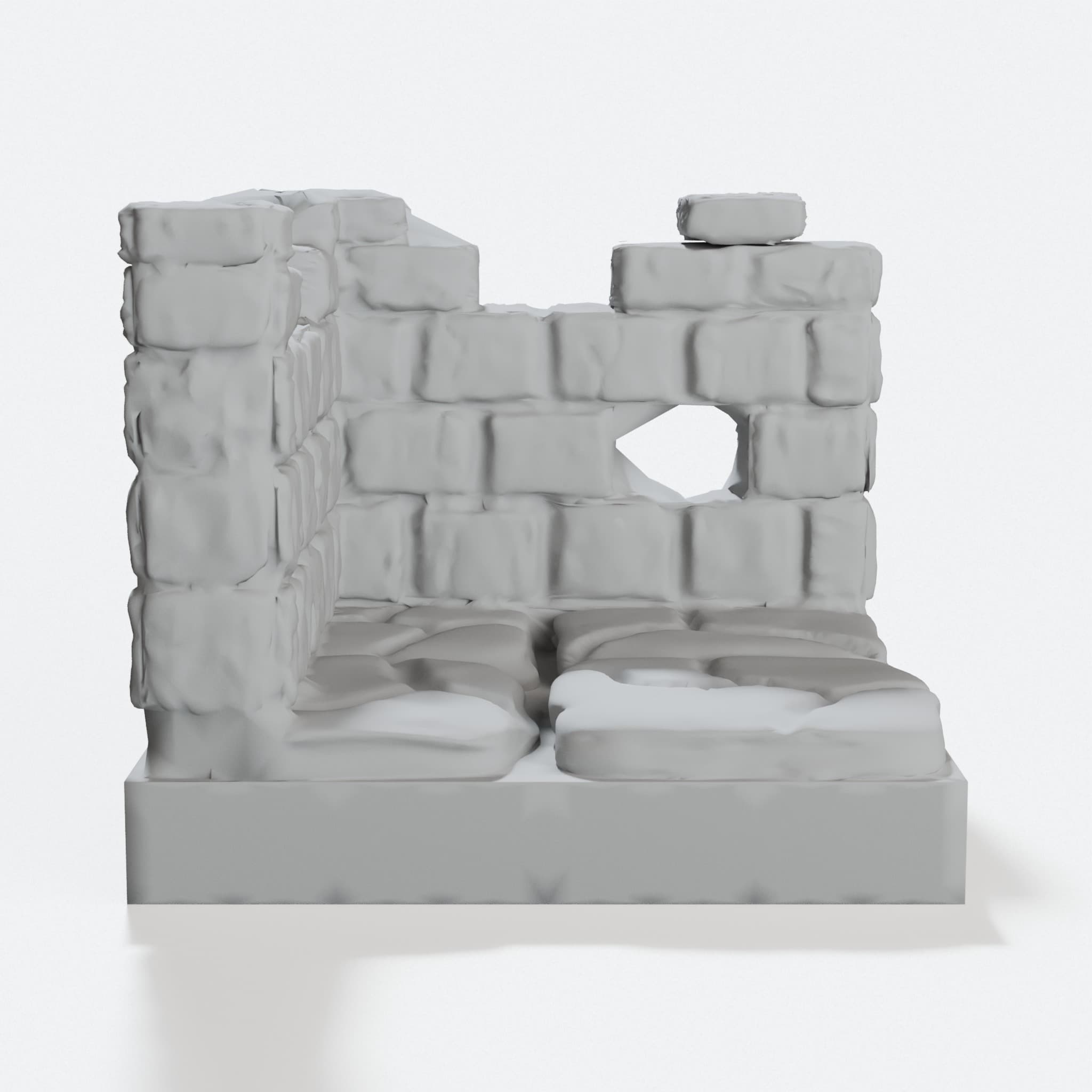 OpenForge Ruined Corner Tile, Mixed Heights, hero tilt