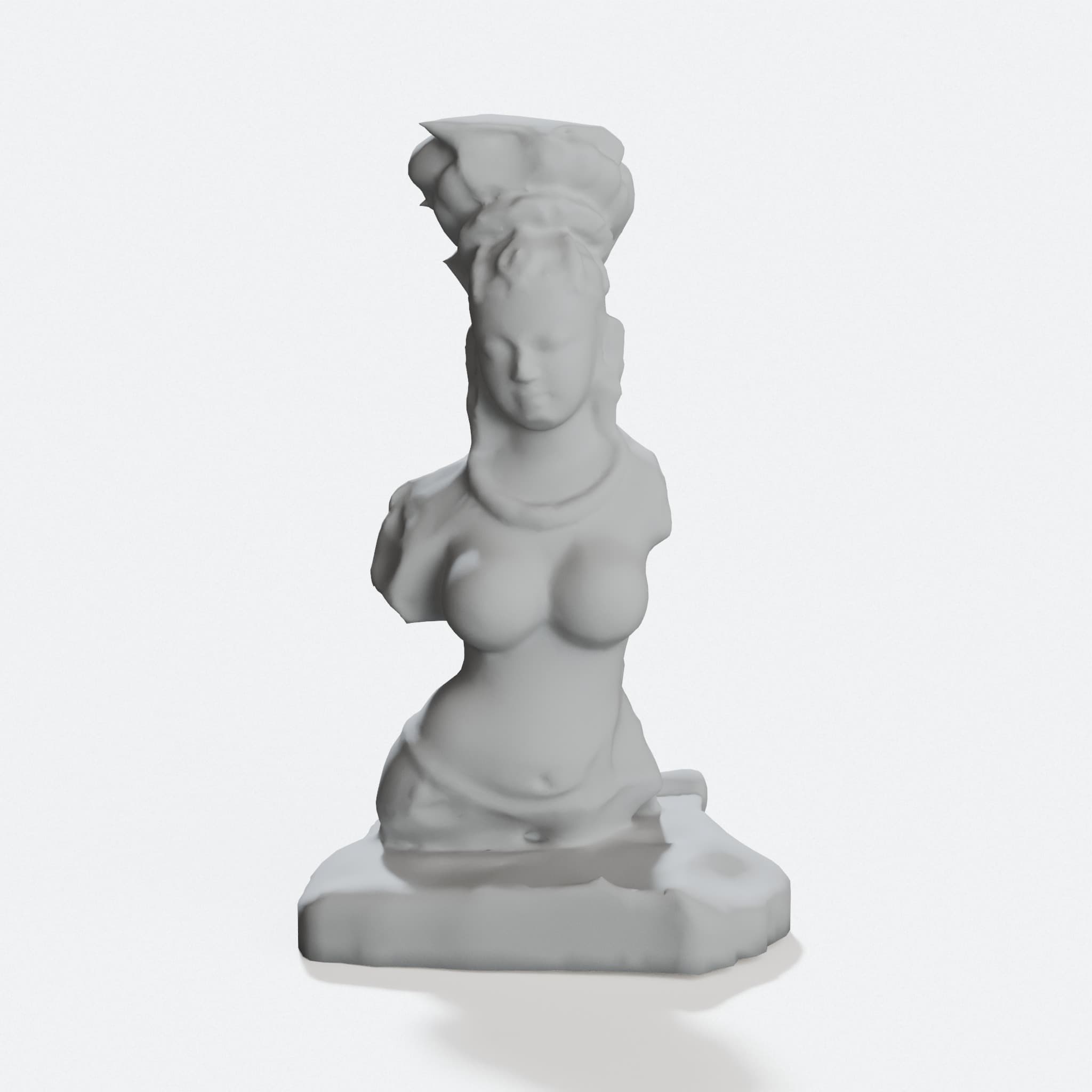 Female Deity Bust 3D Printed Home Decor Sculpture, hero tilt