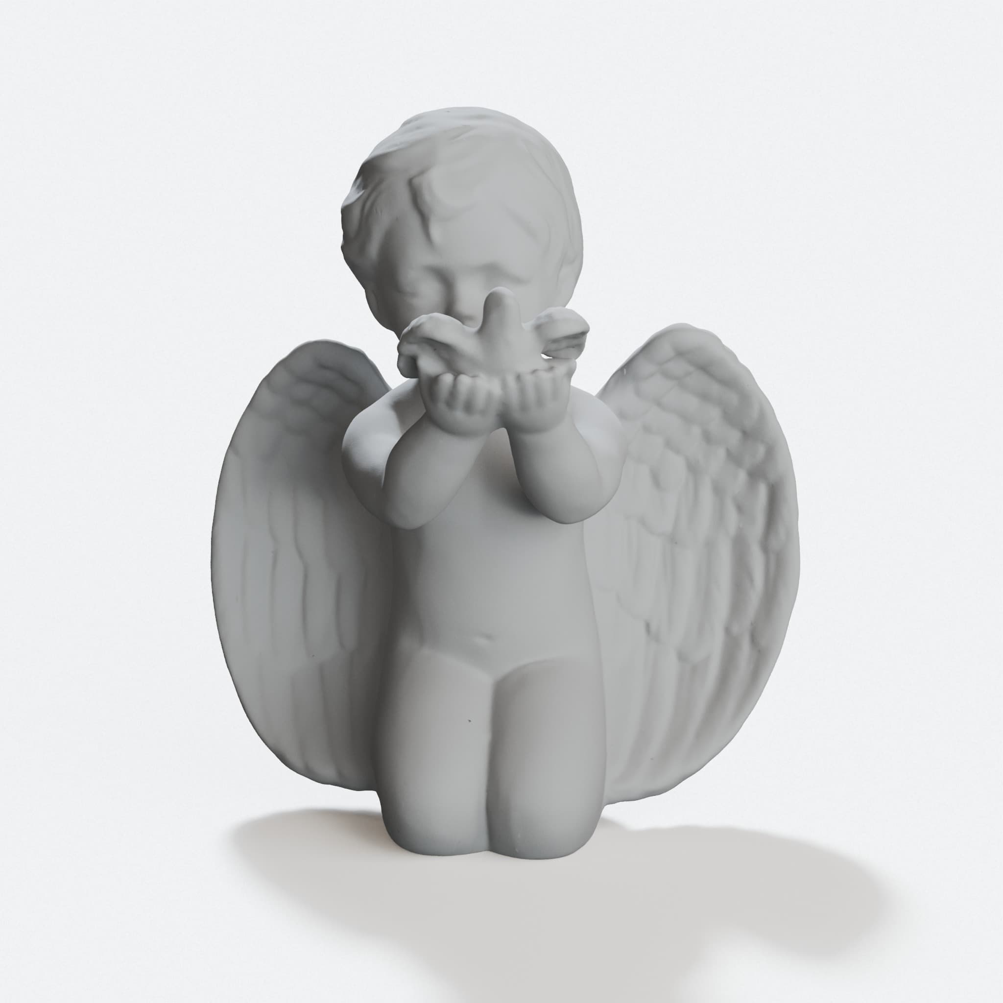 Angel Sculpture 3D Scan - Decorative Statue, hero tilt