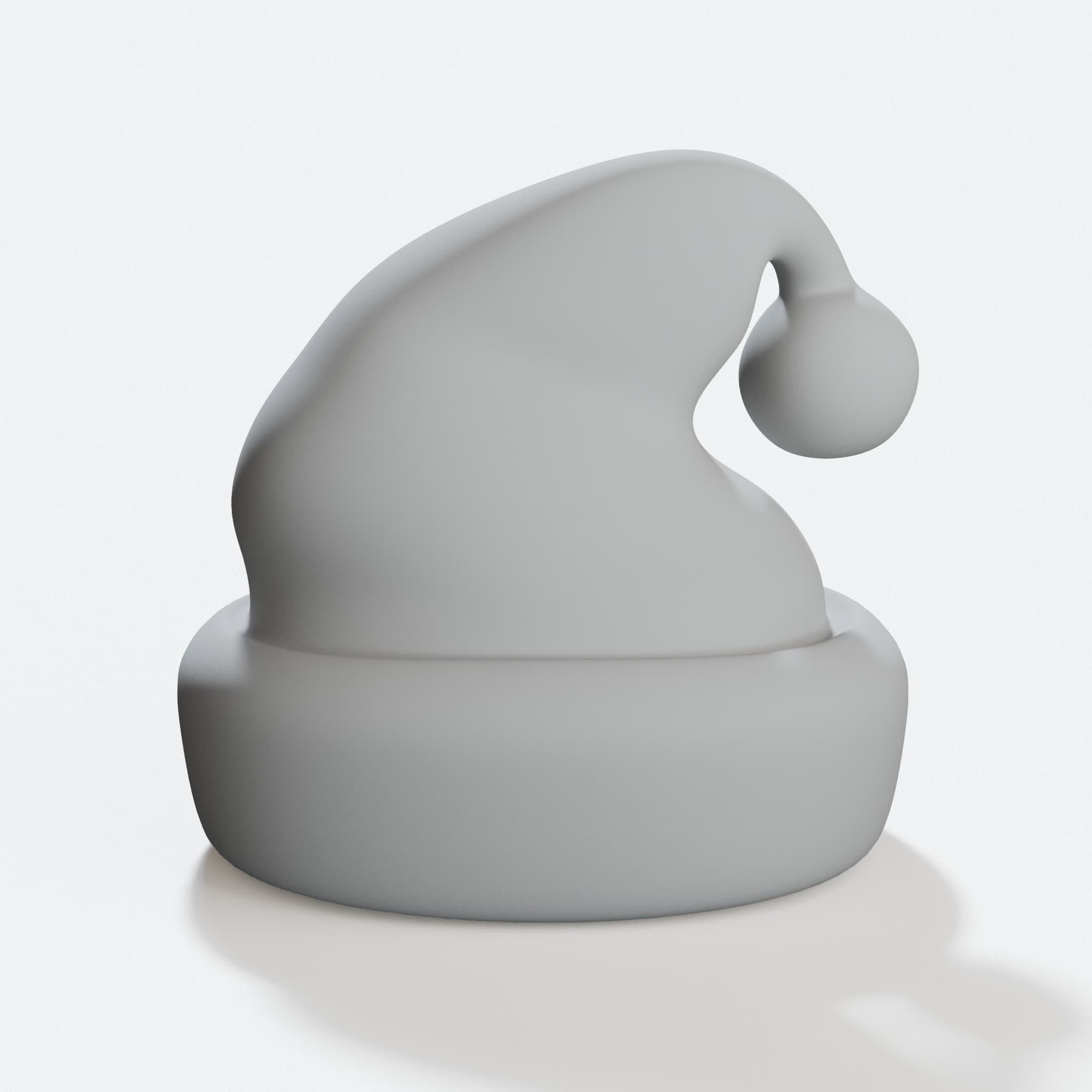 Santa Claus Hat - 3D Printed Christmas Ornament, hero tilt