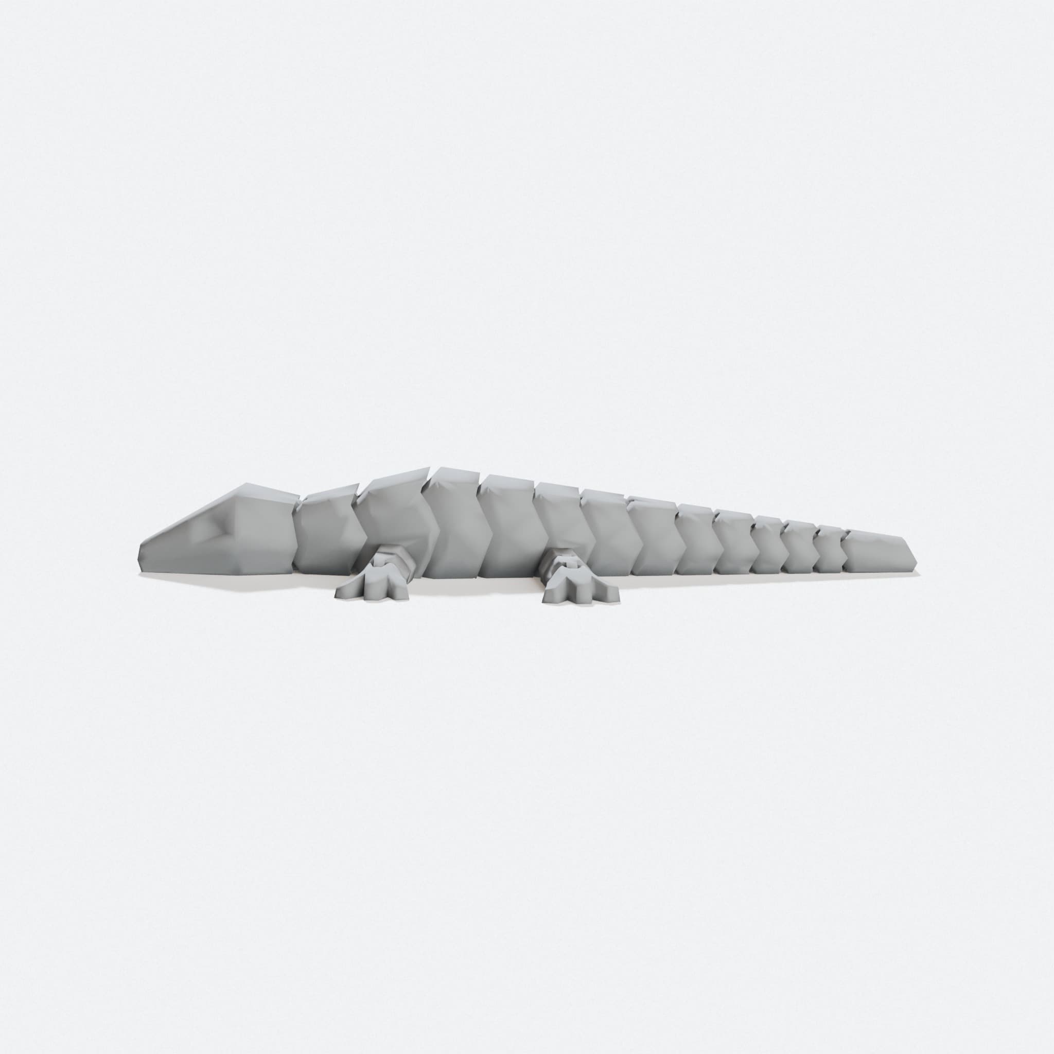 Articulated Cyber Gecko Print in Place Lizard Toy, hero tilt
