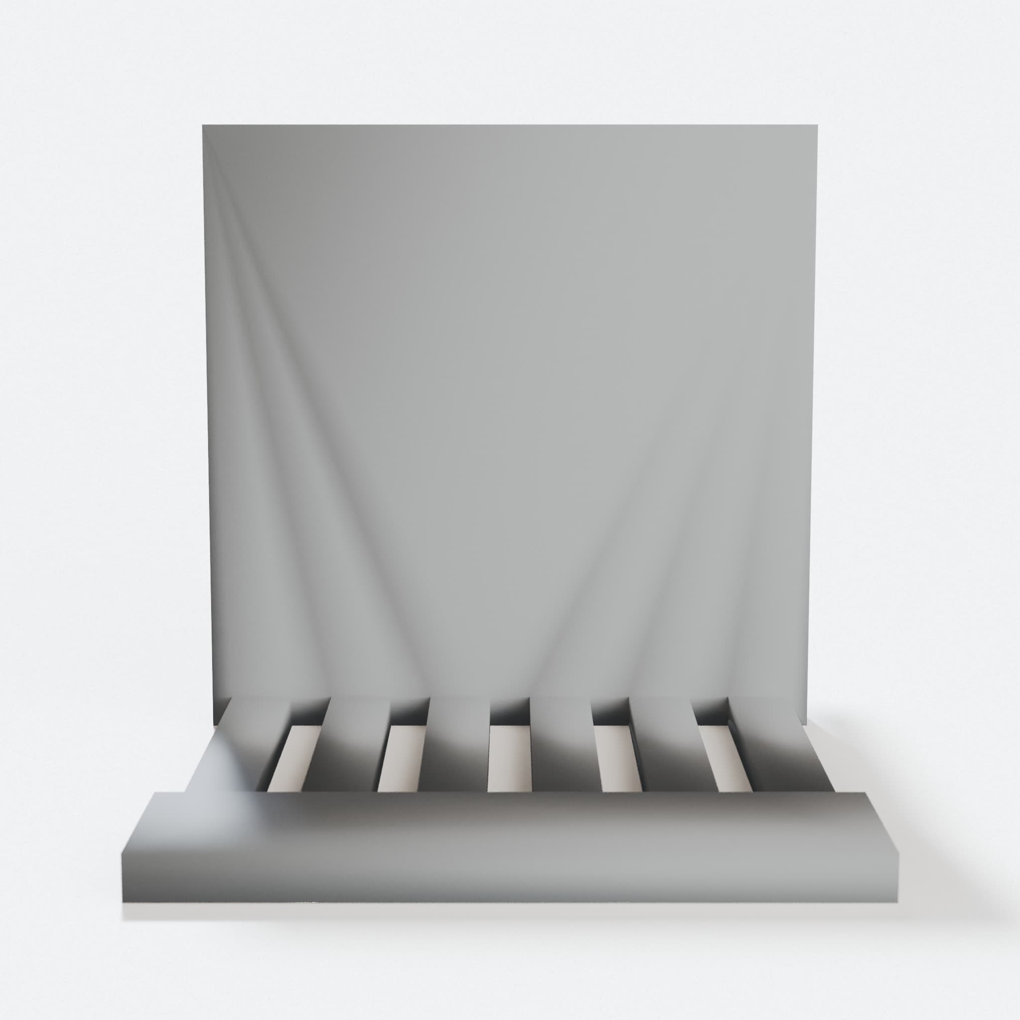 3D Printed Doll House Chair, Slat-Back Design, hero tilt
