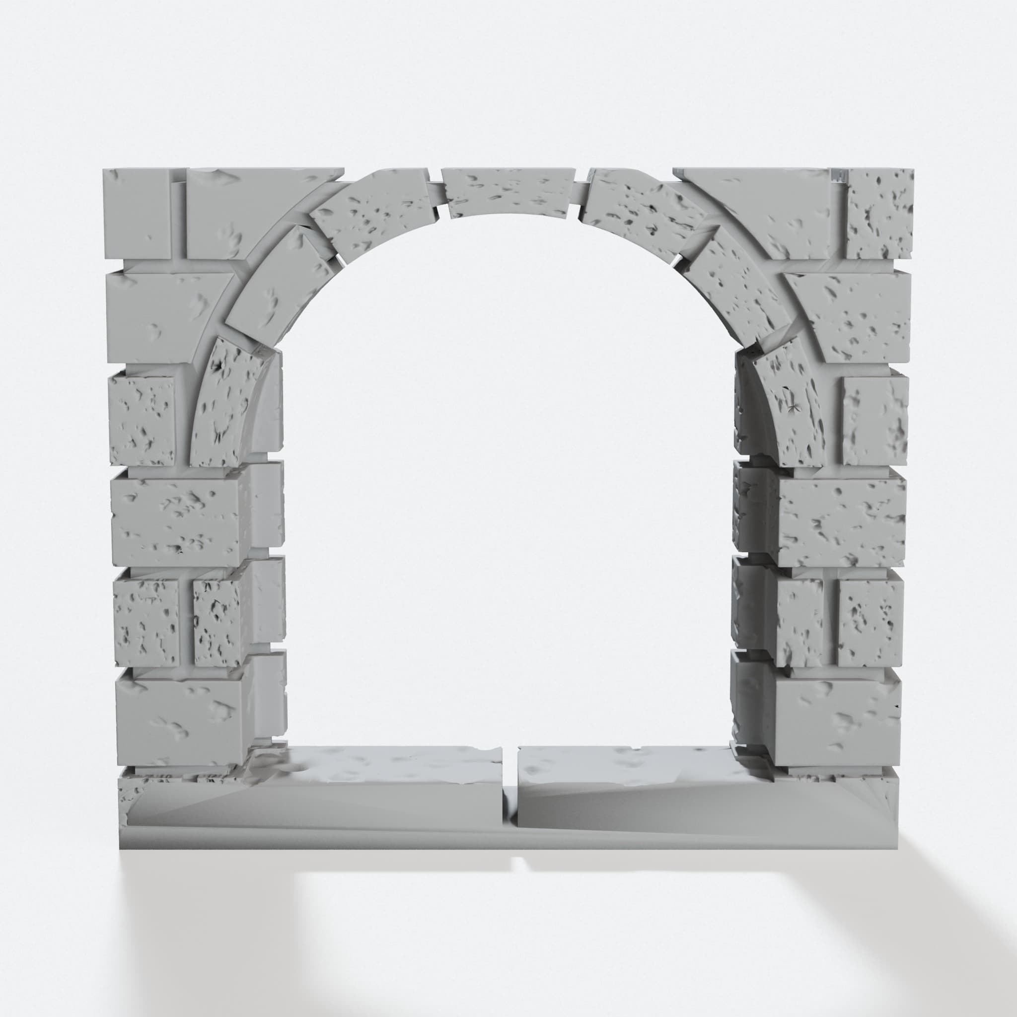 OpenForge 2.0 Cut Stone Arched Doorway, hero tilt