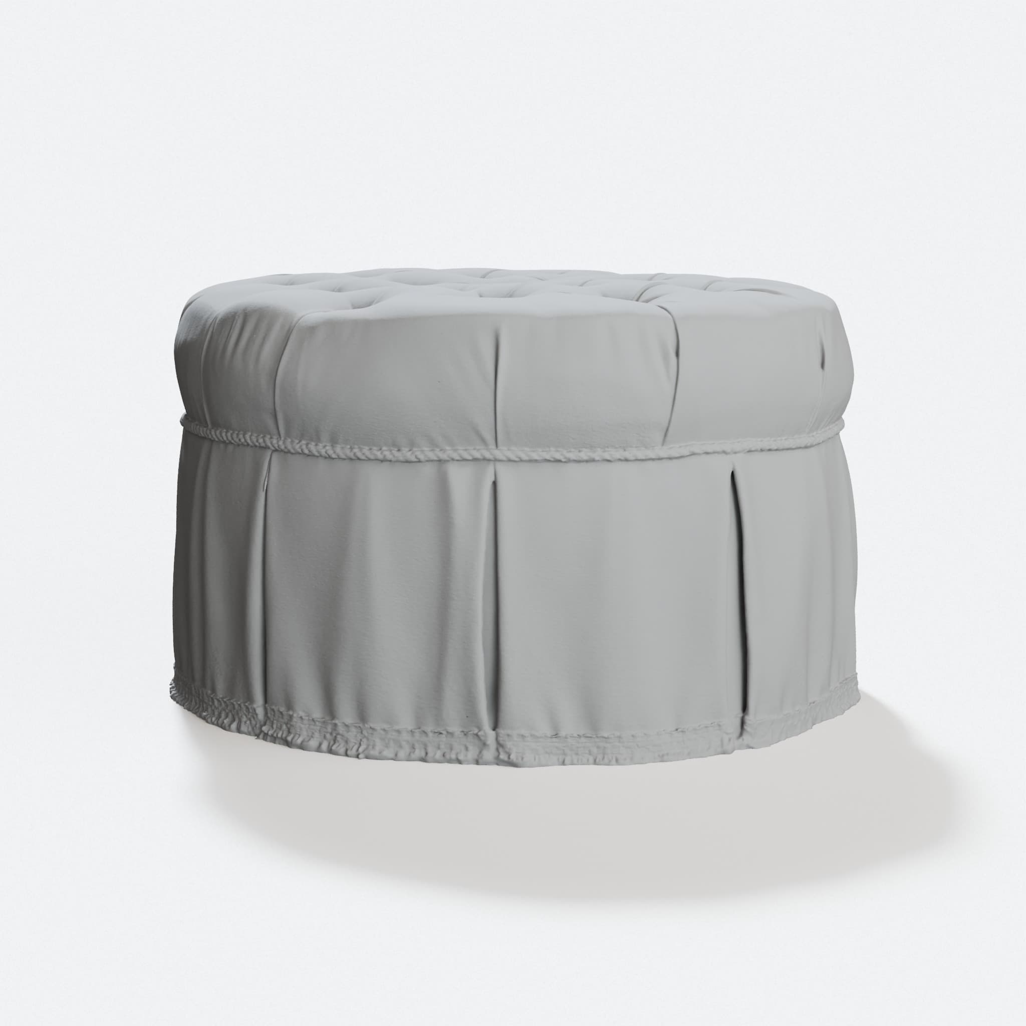 Round Dimpled Ottoman 3D Printed Toy for Dollhouse, hero tilt