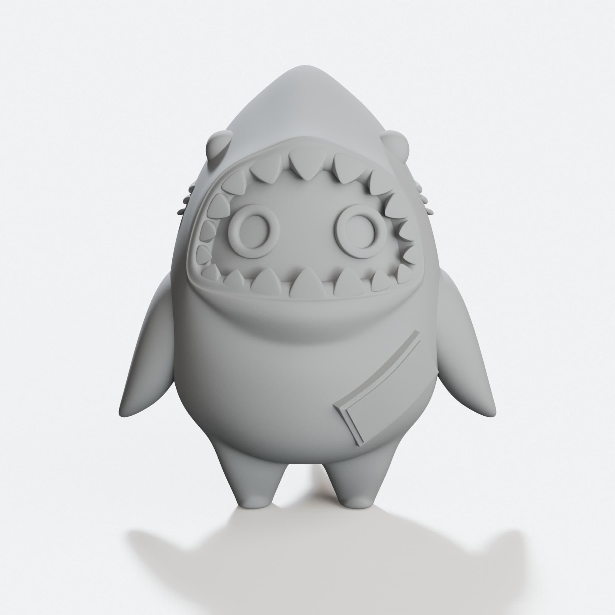 Sharkboo Bangboo Figure – 3D Print Files (Zenless Zone Zero), hero tilt