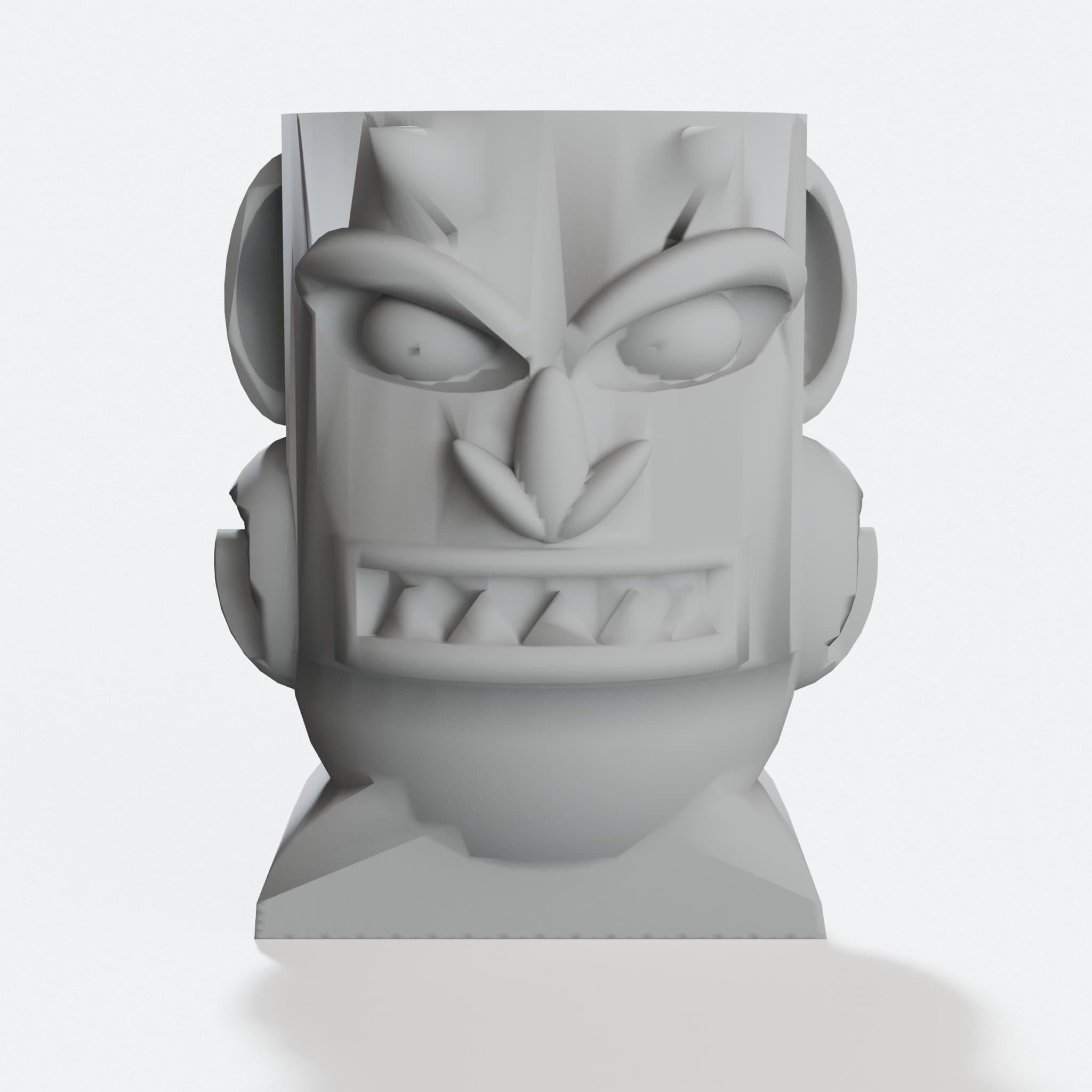 Mayan 3D Printed Home Decor Planter, hero tilt