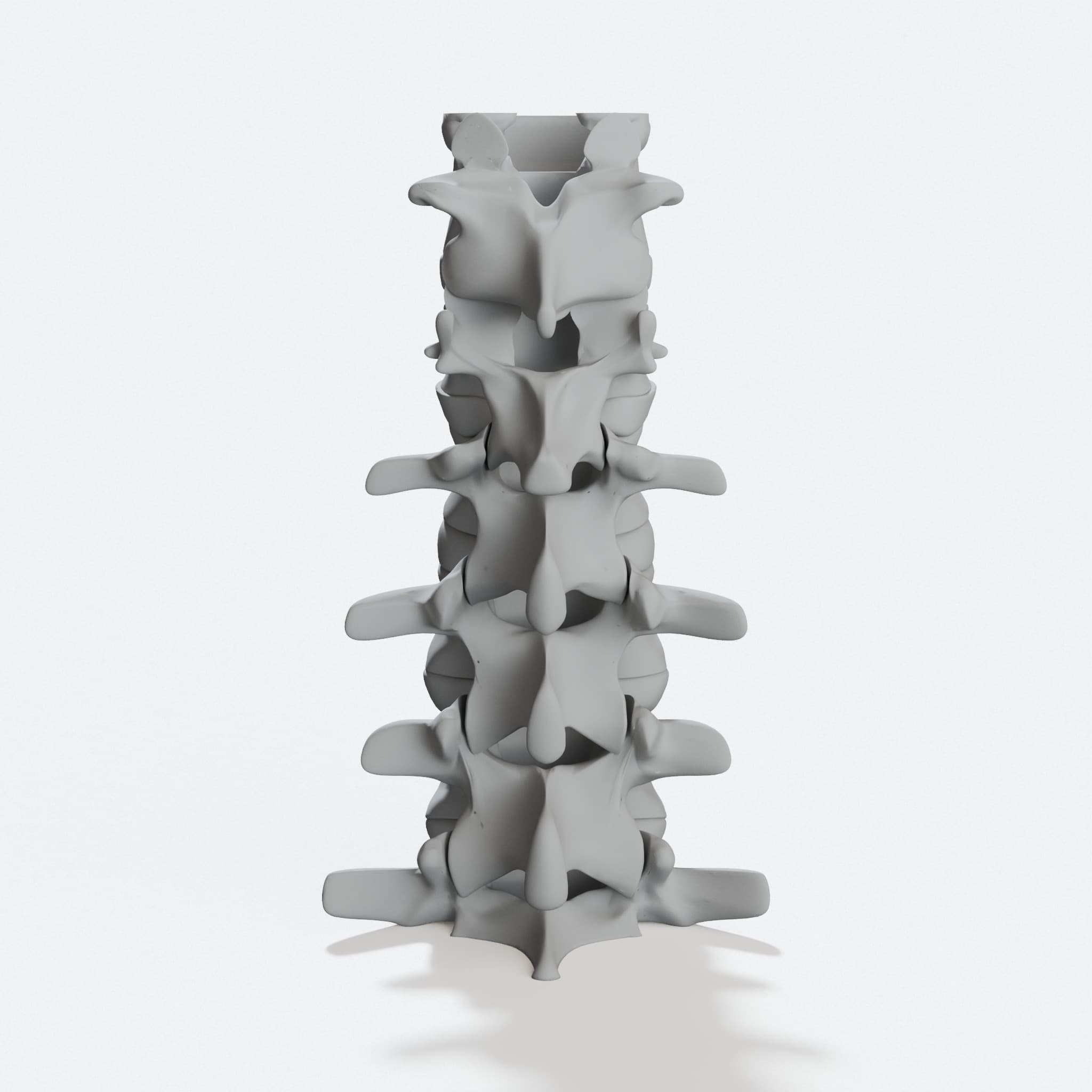 Spinal Column 3D Printed Tea Light Holder, hero tilt