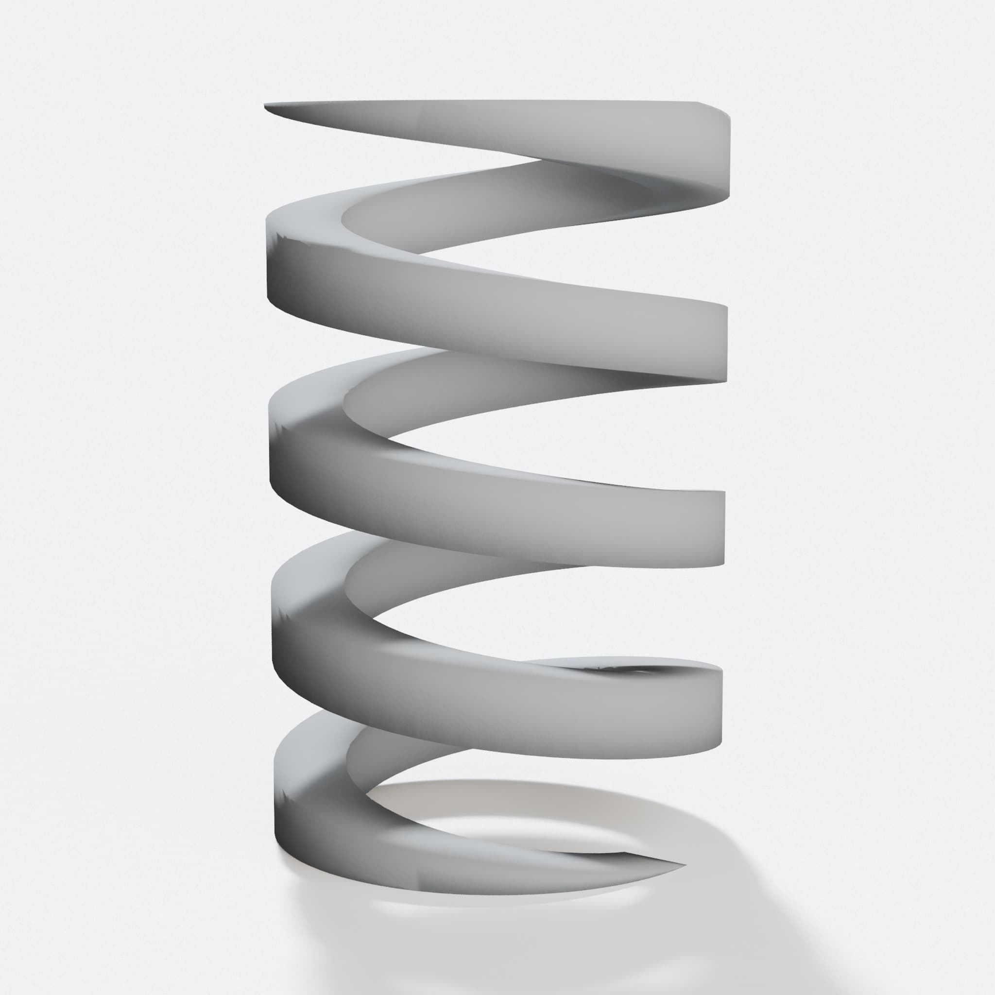 Spring Without Support 3D Printed Test Model, hero tilt