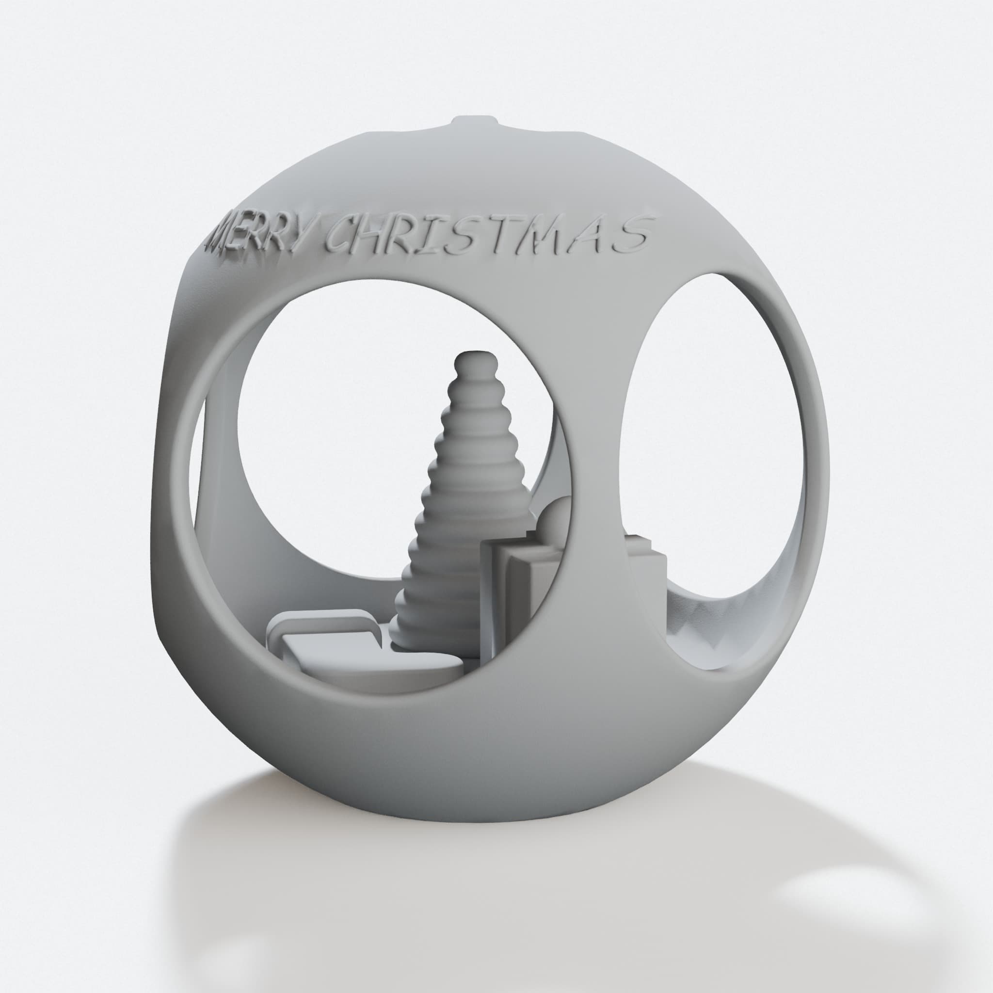 3D Printed Christmas Ball Ornament, hero tilt