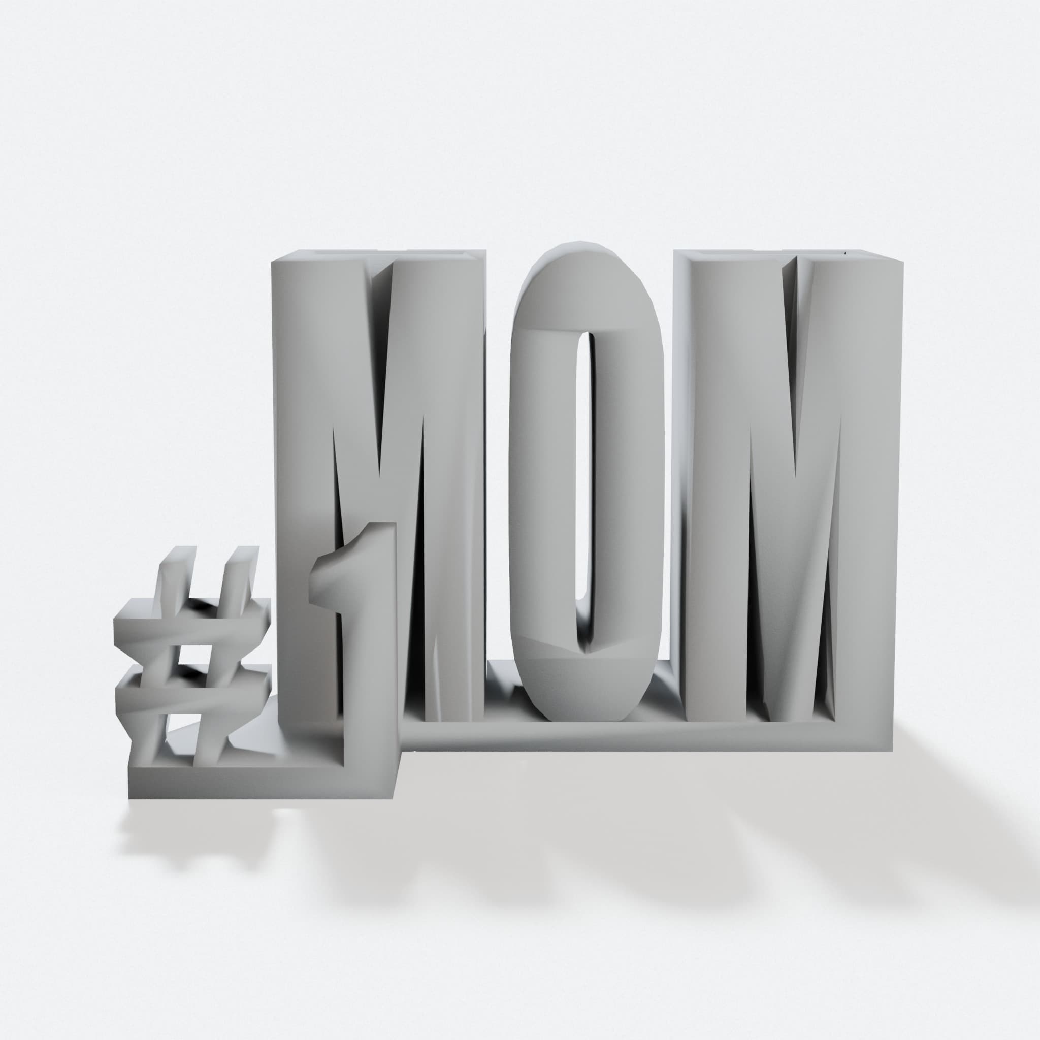 Number 1 Mom Desk Organizer, 3D Printed Office Accessory, hero tilt