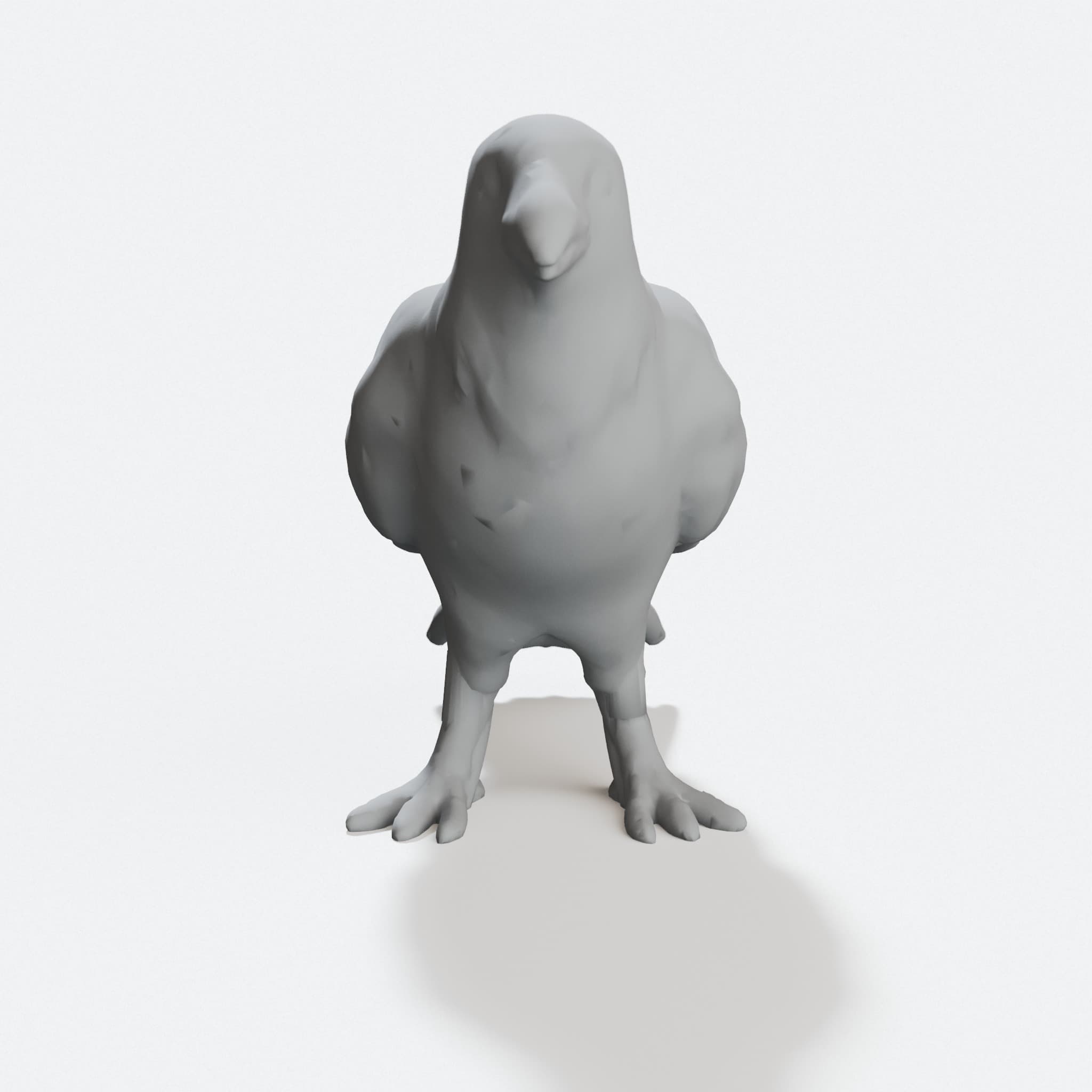 3D Printed Crow Toy with Reinforced Legs, hero tilt