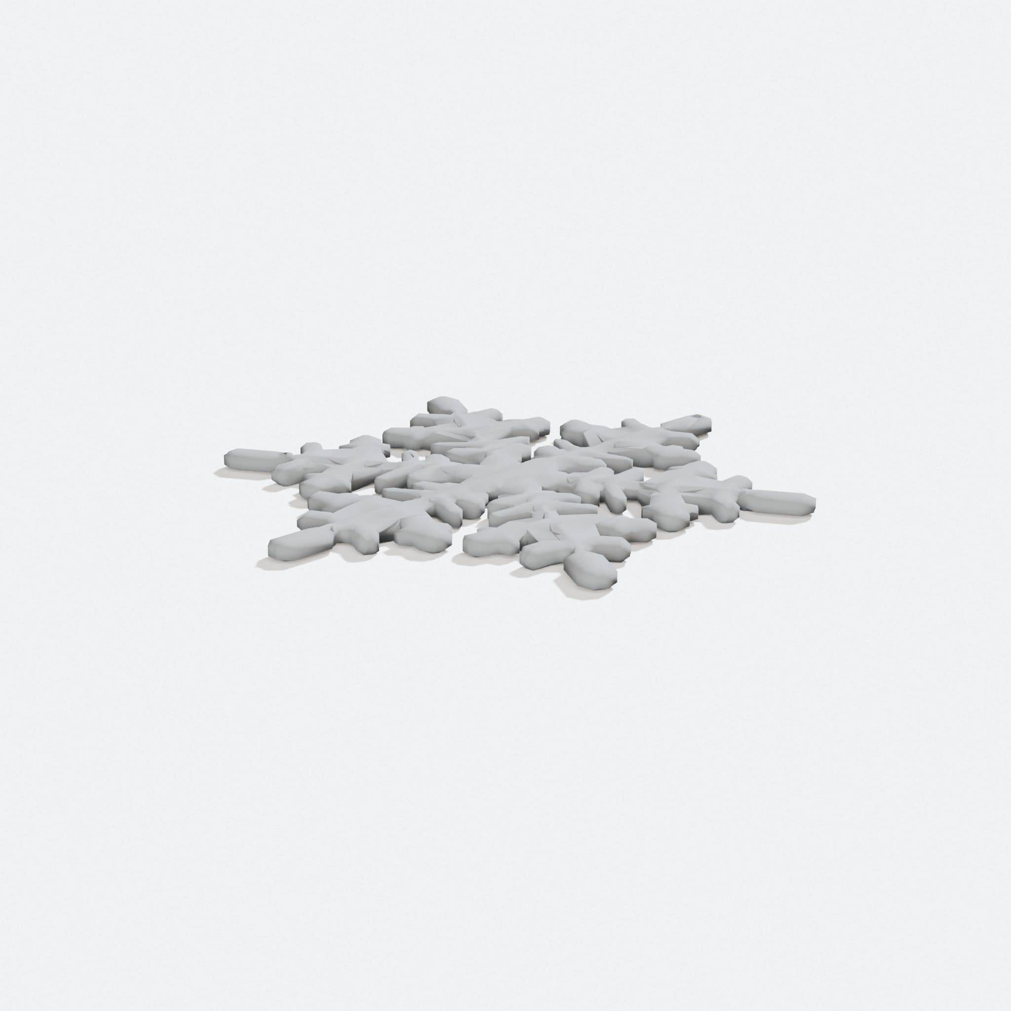 Snowflake Christmas Tree Ornament, turn three quarter