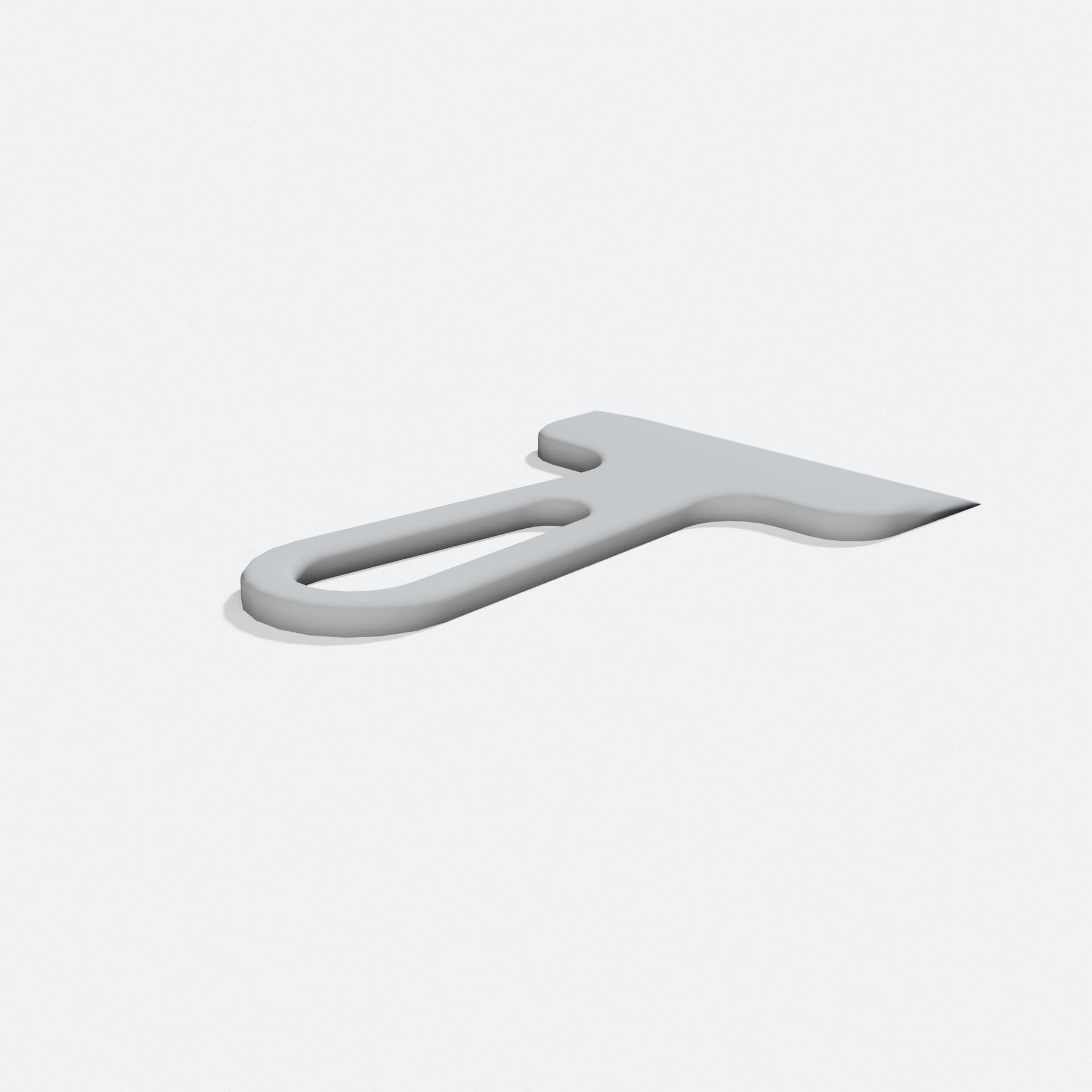 3D Printed Bed Scraper and Print Removal Tool, turn three quarter
