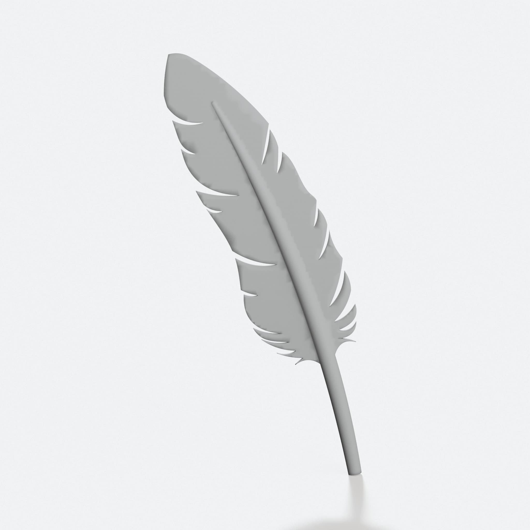 3D Printed Feather Ornament, hero tilt