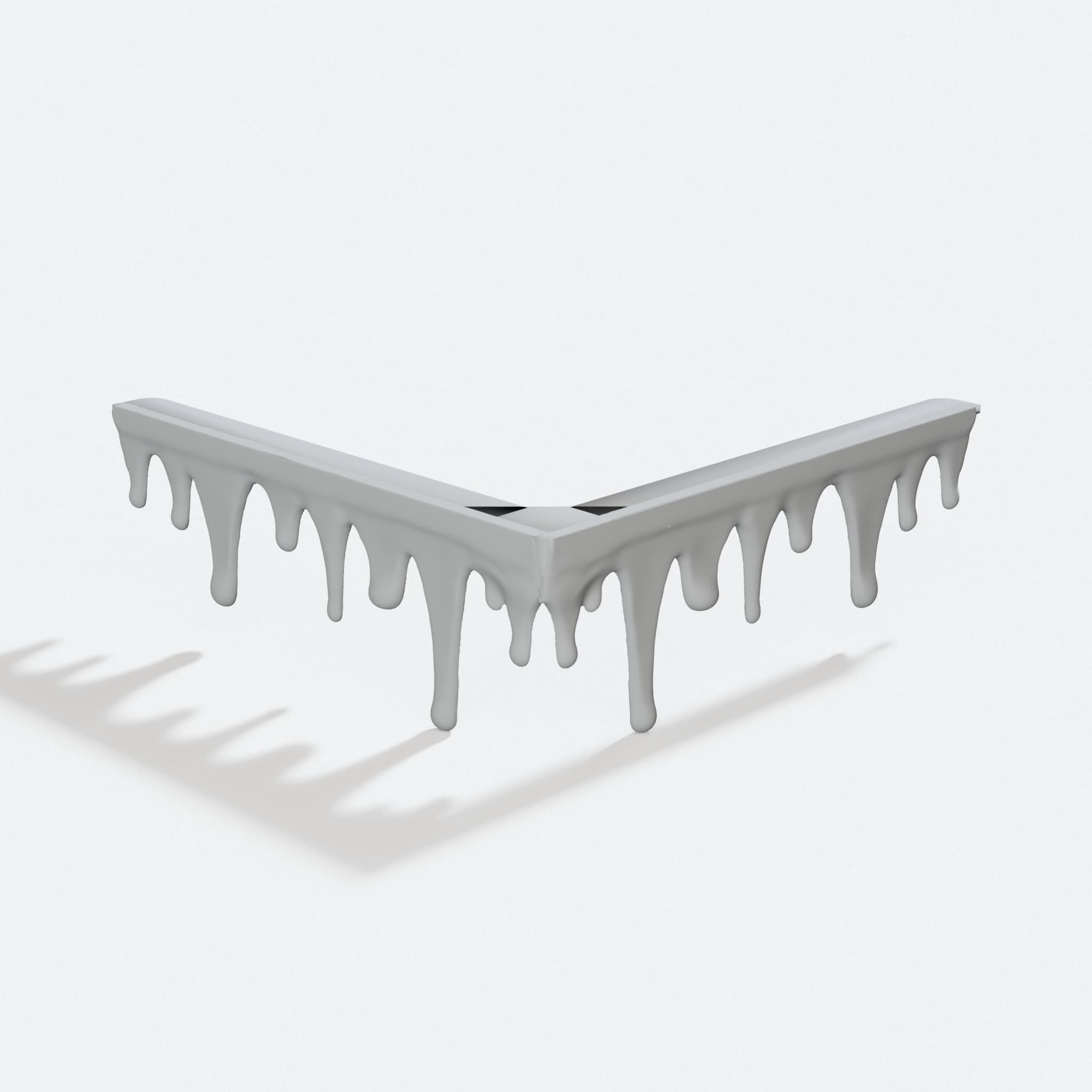 Corner Drip 3D Printed Home Decor, turn three quarter