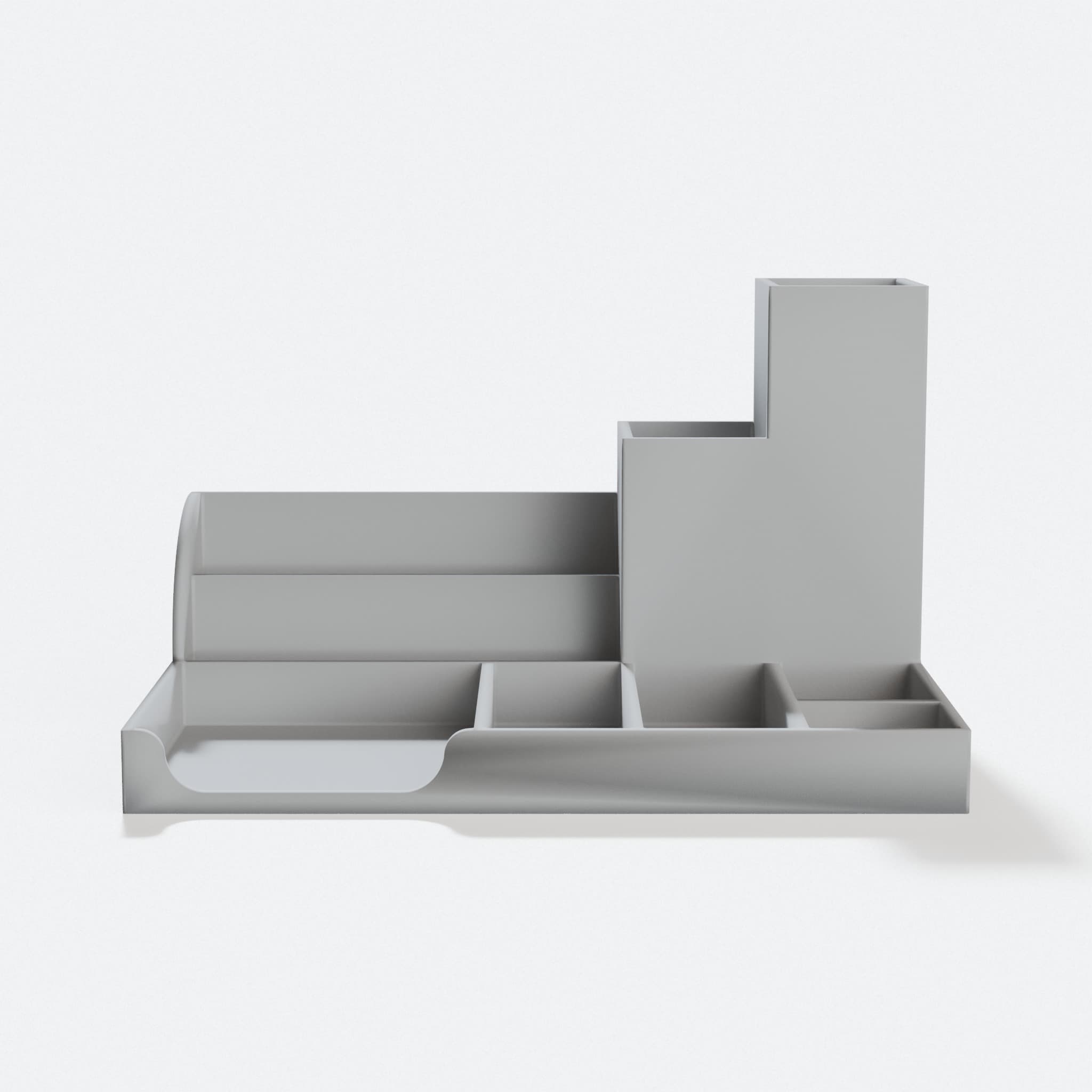 3D Printed Desktop Organizer for Pens, Scissors, and Cards, hero tilt