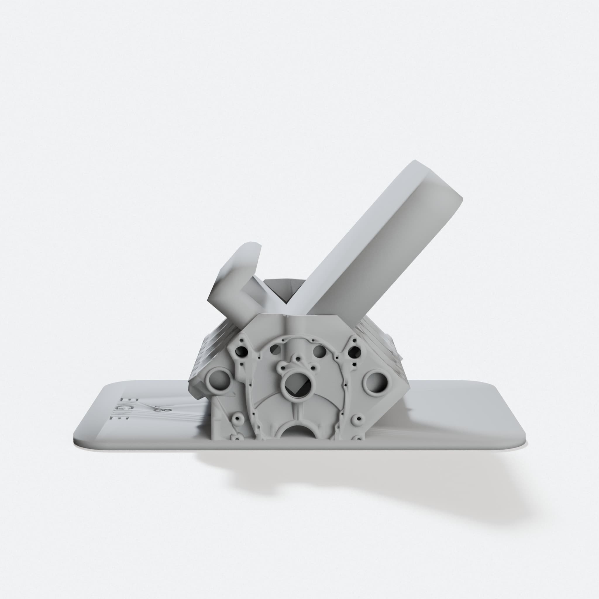 V8 Engine 3D Printed Phone Stand Compatible with iPhone, hero tilt