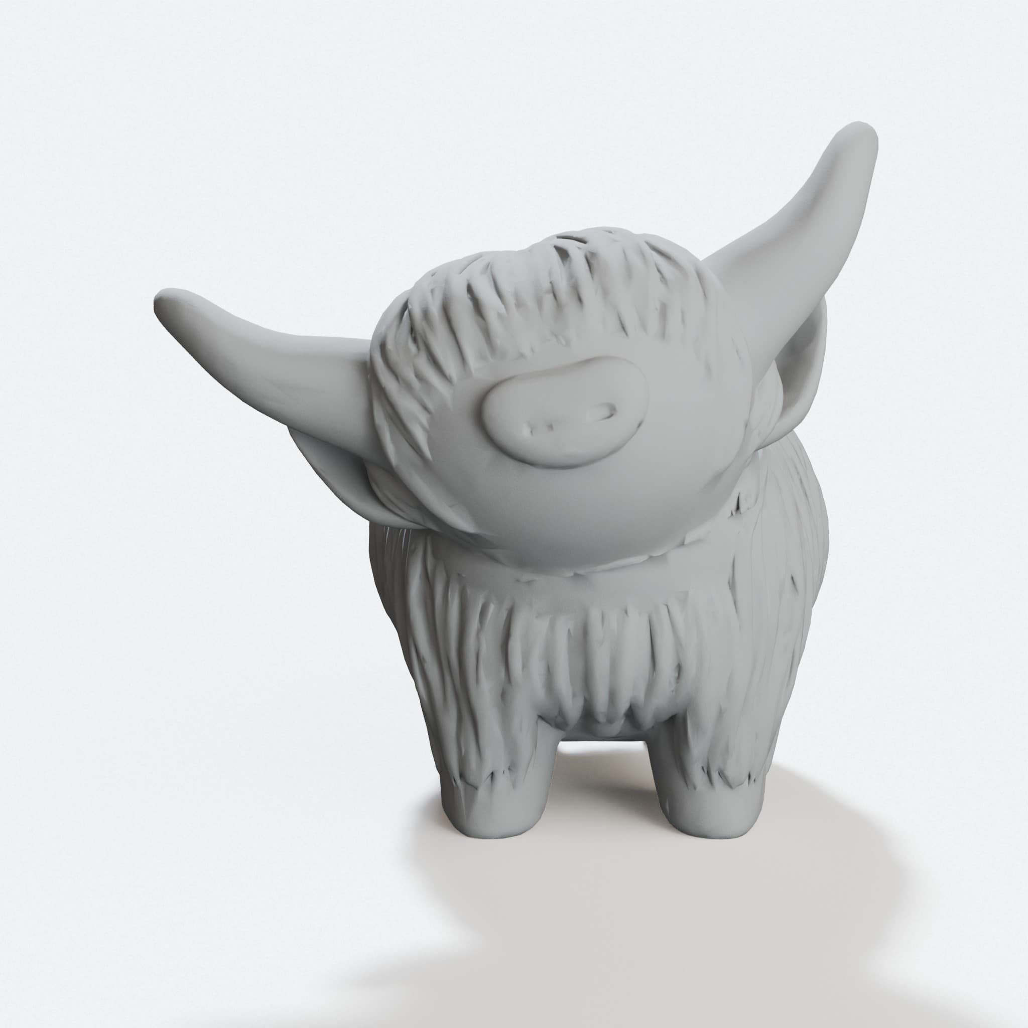 Highland Cow 3D Printed Planter for Home Decor, hero tilt
