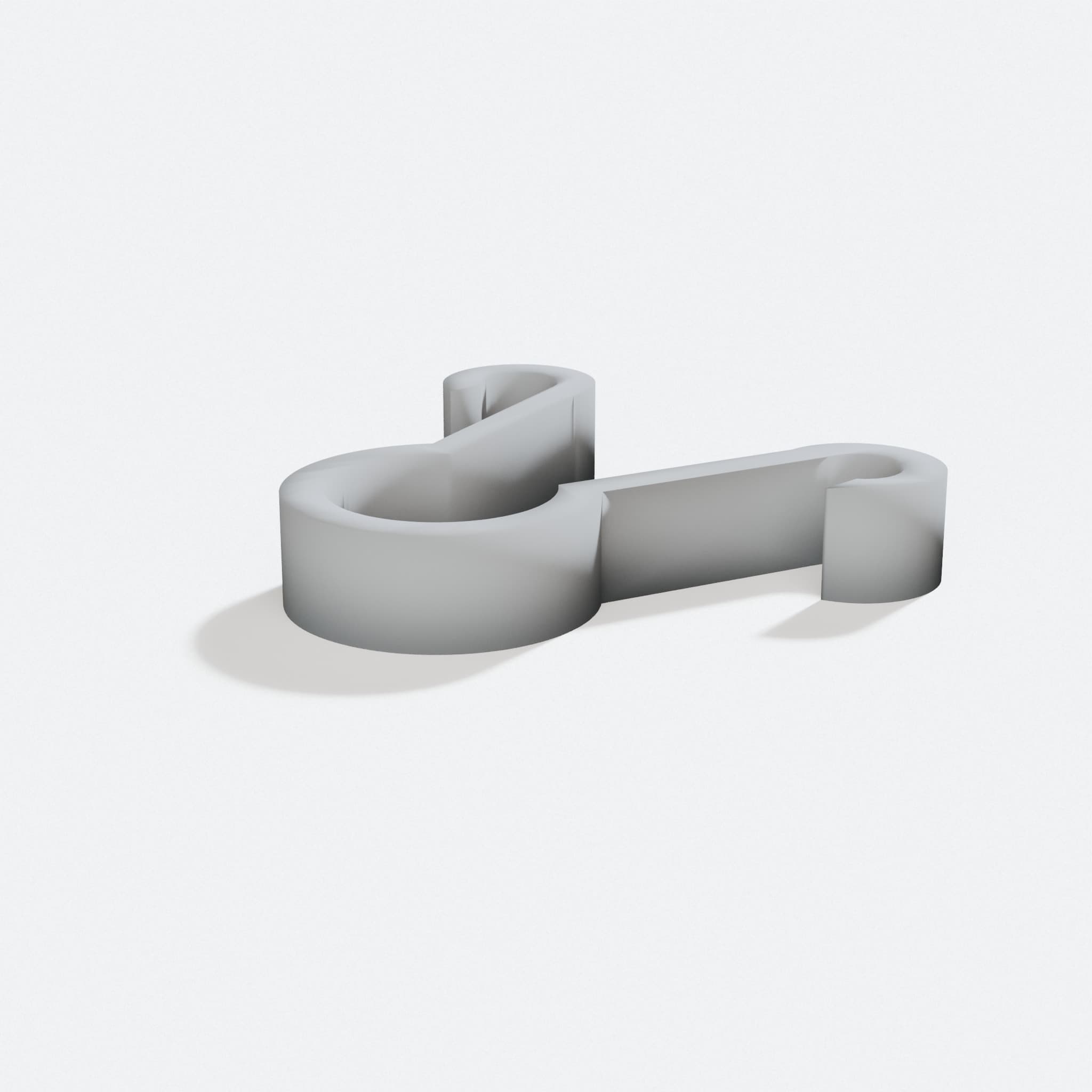 Flashforge Creator Pro Extruder Cable Clip, turn three quarter