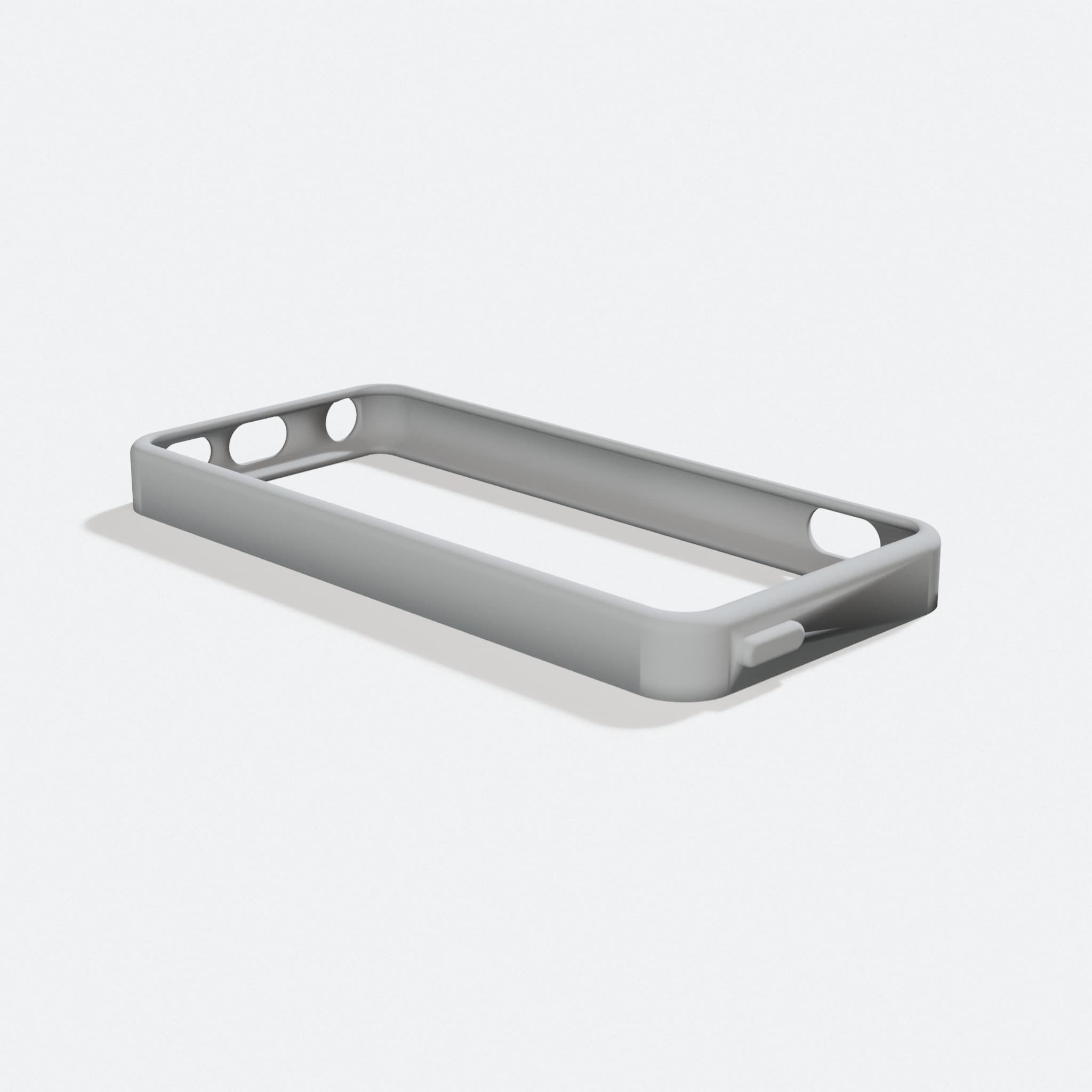 Compatible with iPhone 5 and 5S Flexible Bumper Case, turn three quarter