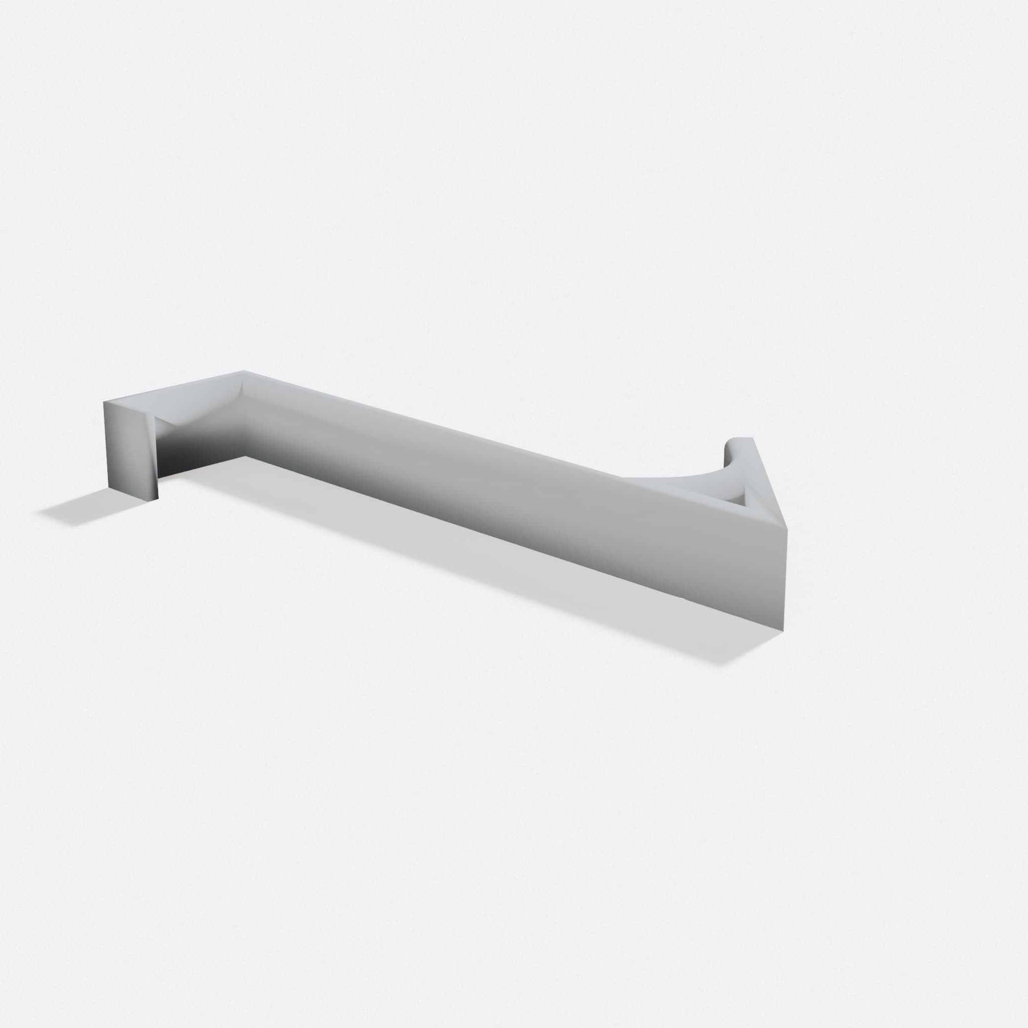 Heavy Duty 3D Printed Door Coat Hanger, turn three quarter