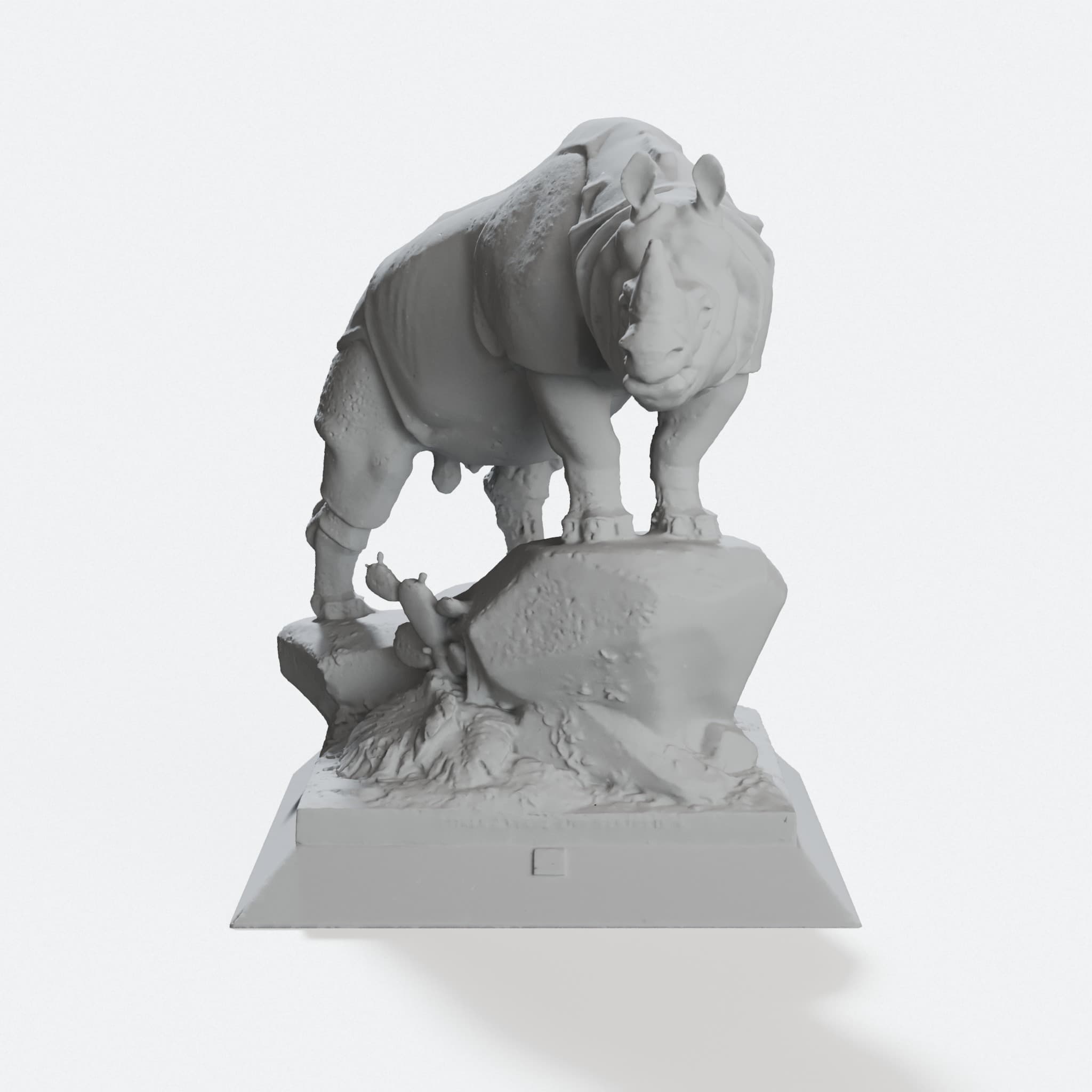 Compatible with Canon Style Rhino Statue 3D Scan, hero tilt