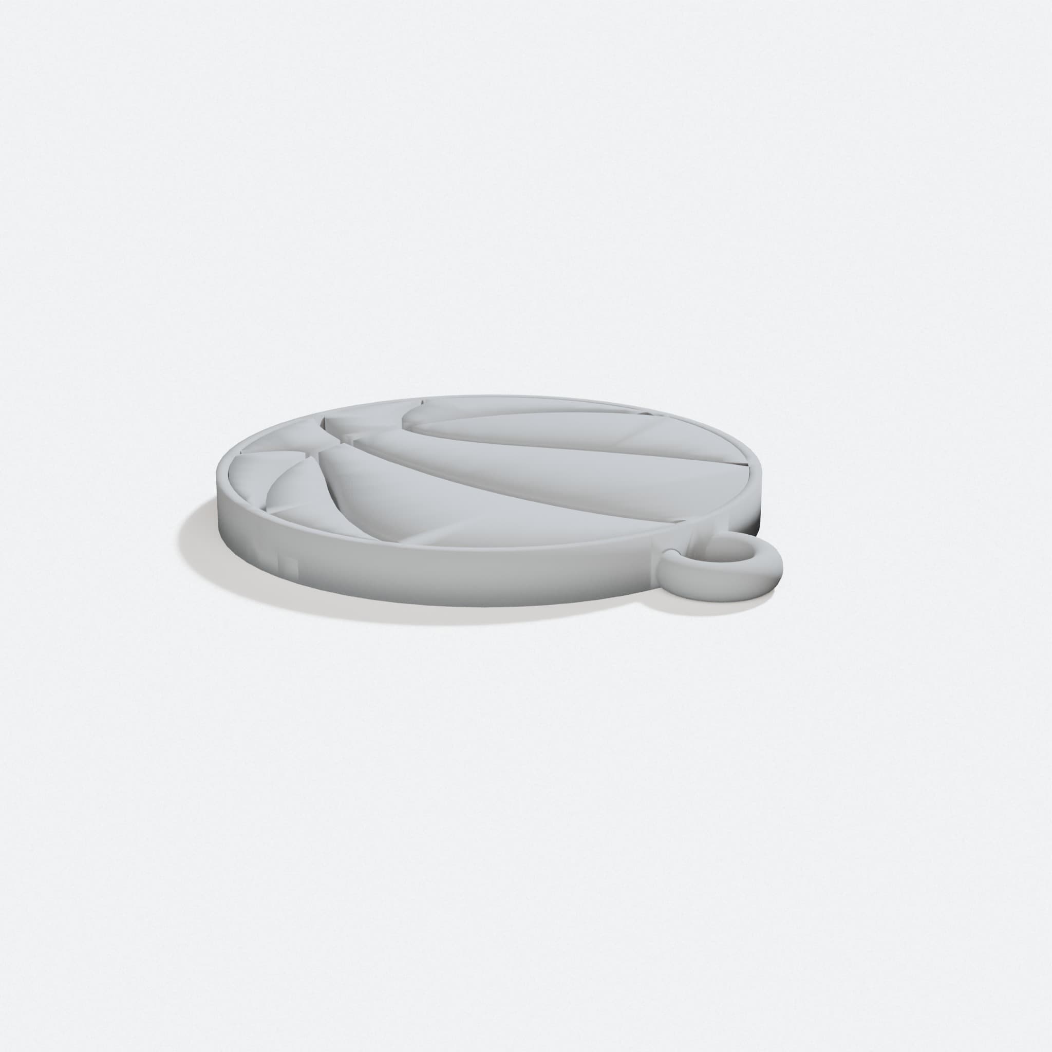 Basketball Keychain, turn three quarter