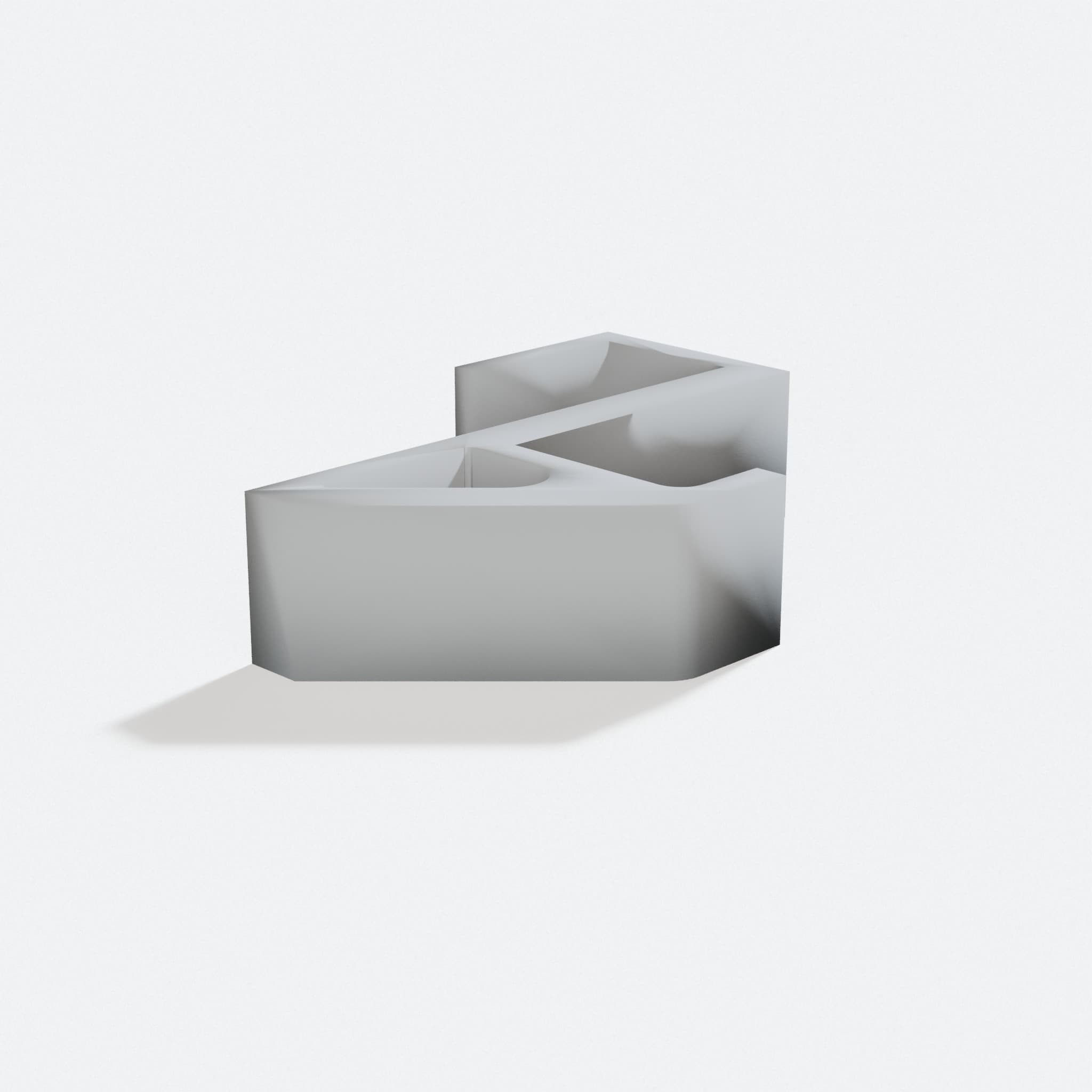 Tough Door Hanger 3D Printed Home Decor, turn three quarter