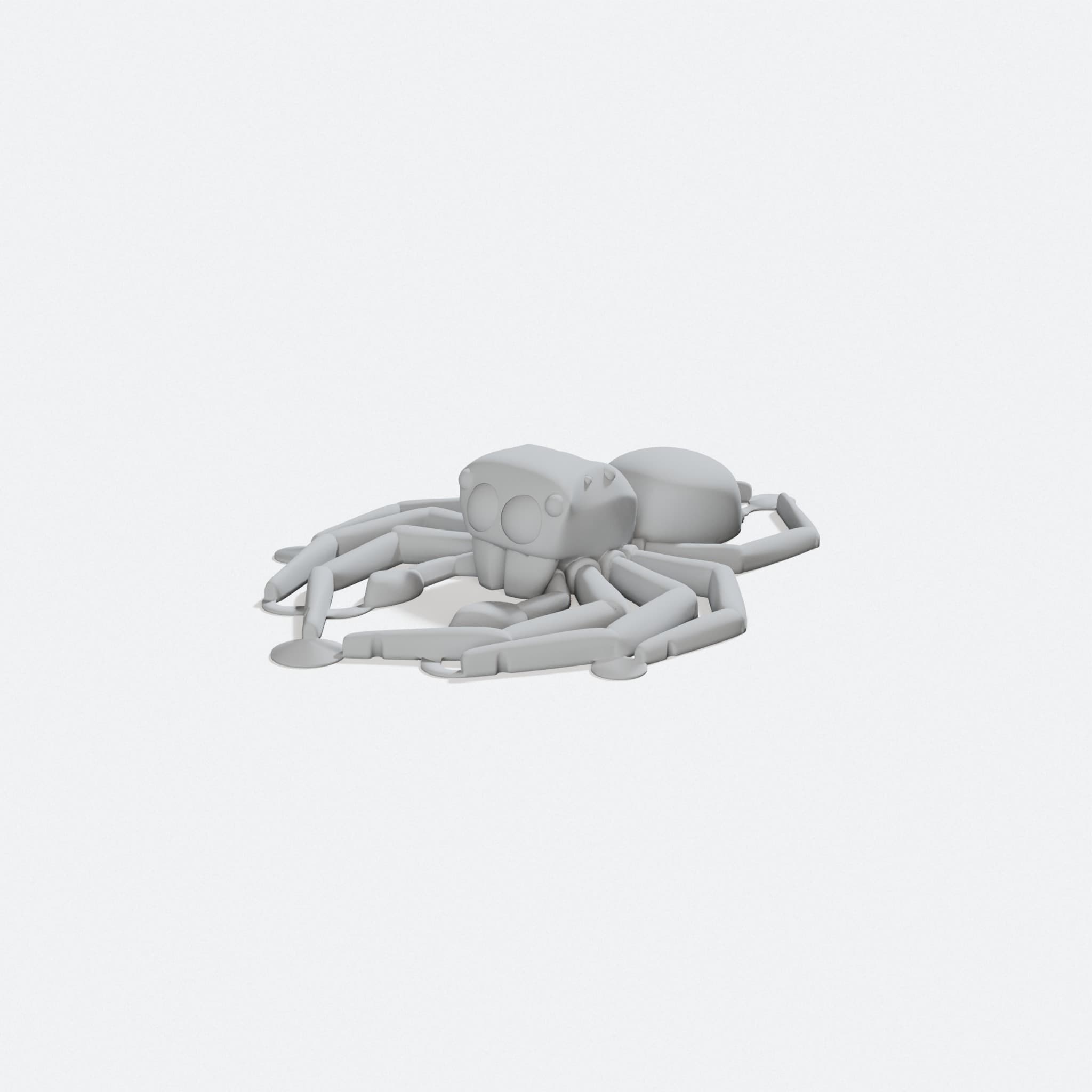 3D Printed Jumping Spider Ornament Decor, turn three quarter