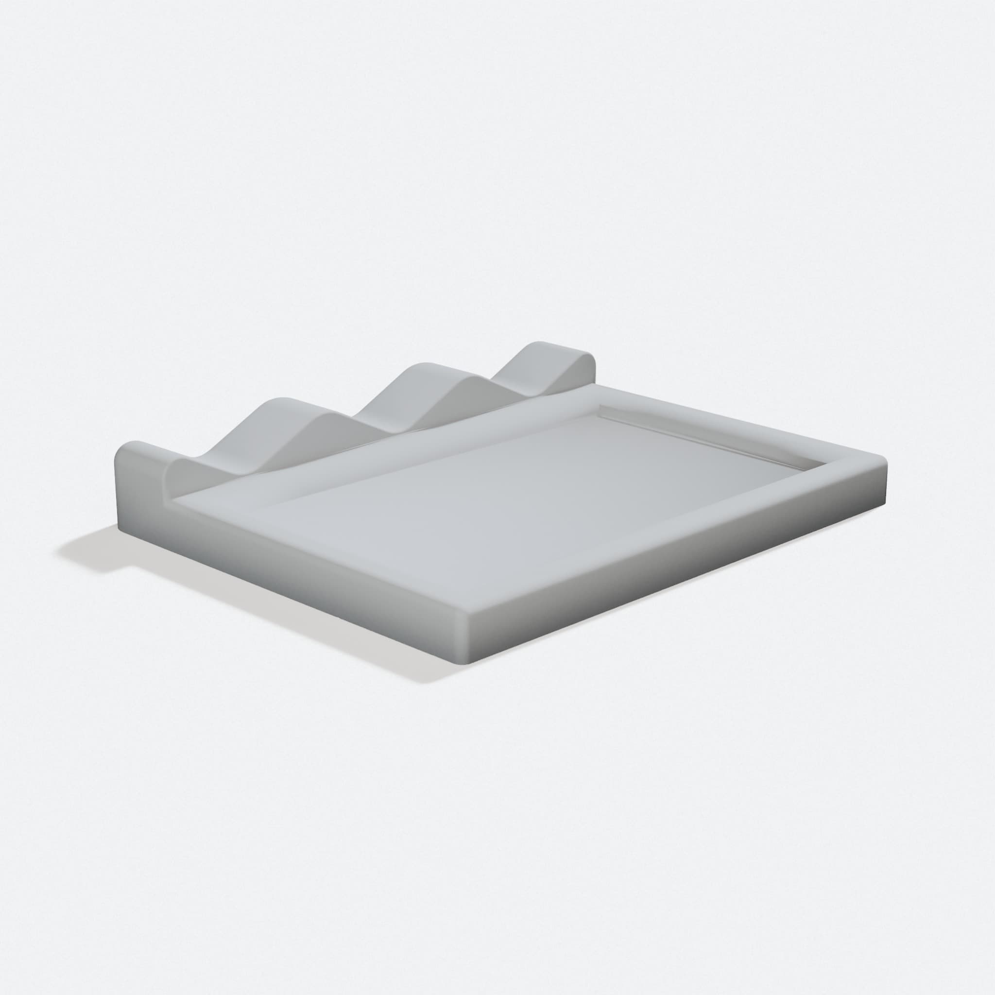 3D Printed Paintbrush Holder, Anti-Rolling Desk Organizer, turn three quarter