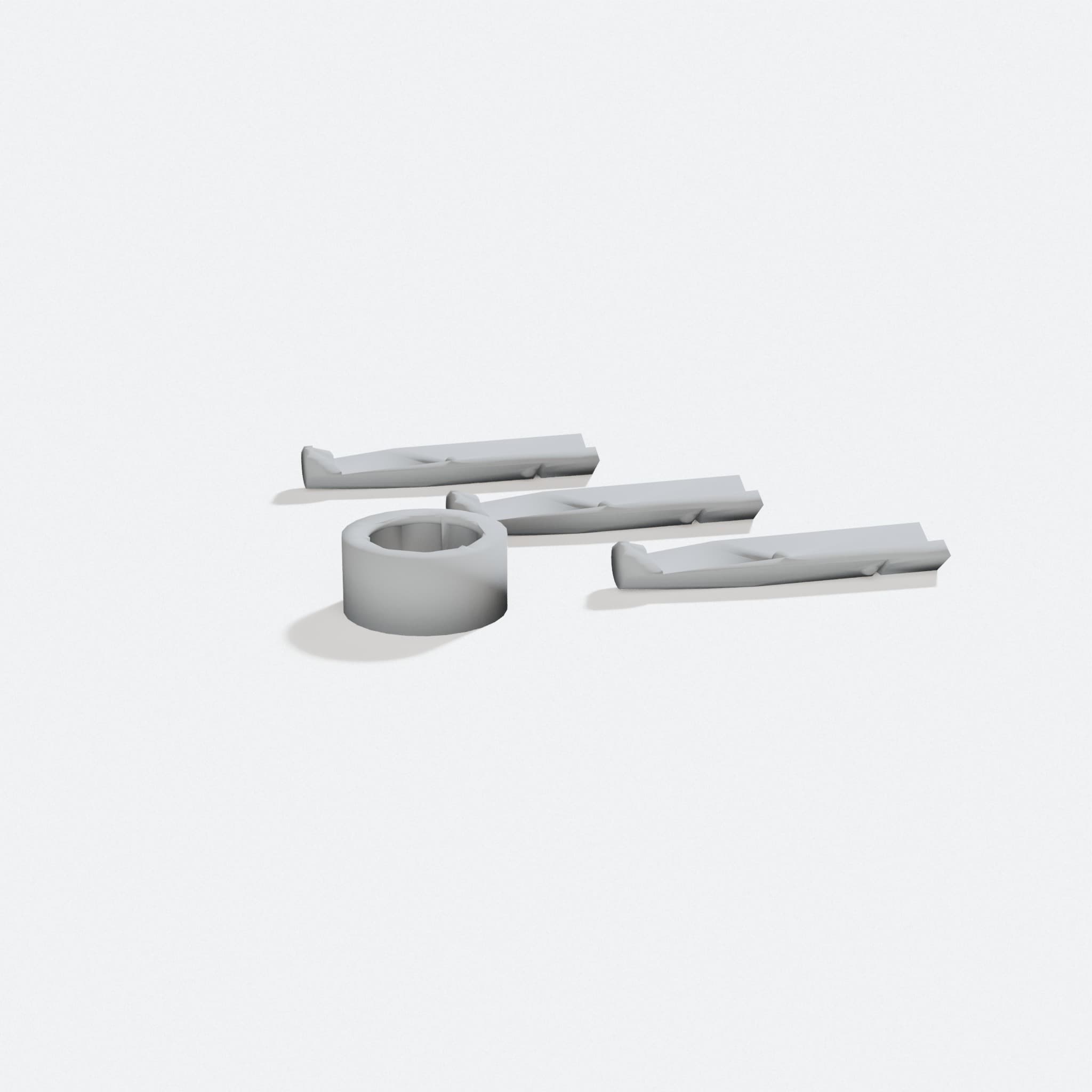 3D Printed Hex Bit Holder for Drill Driver, turn three quarter