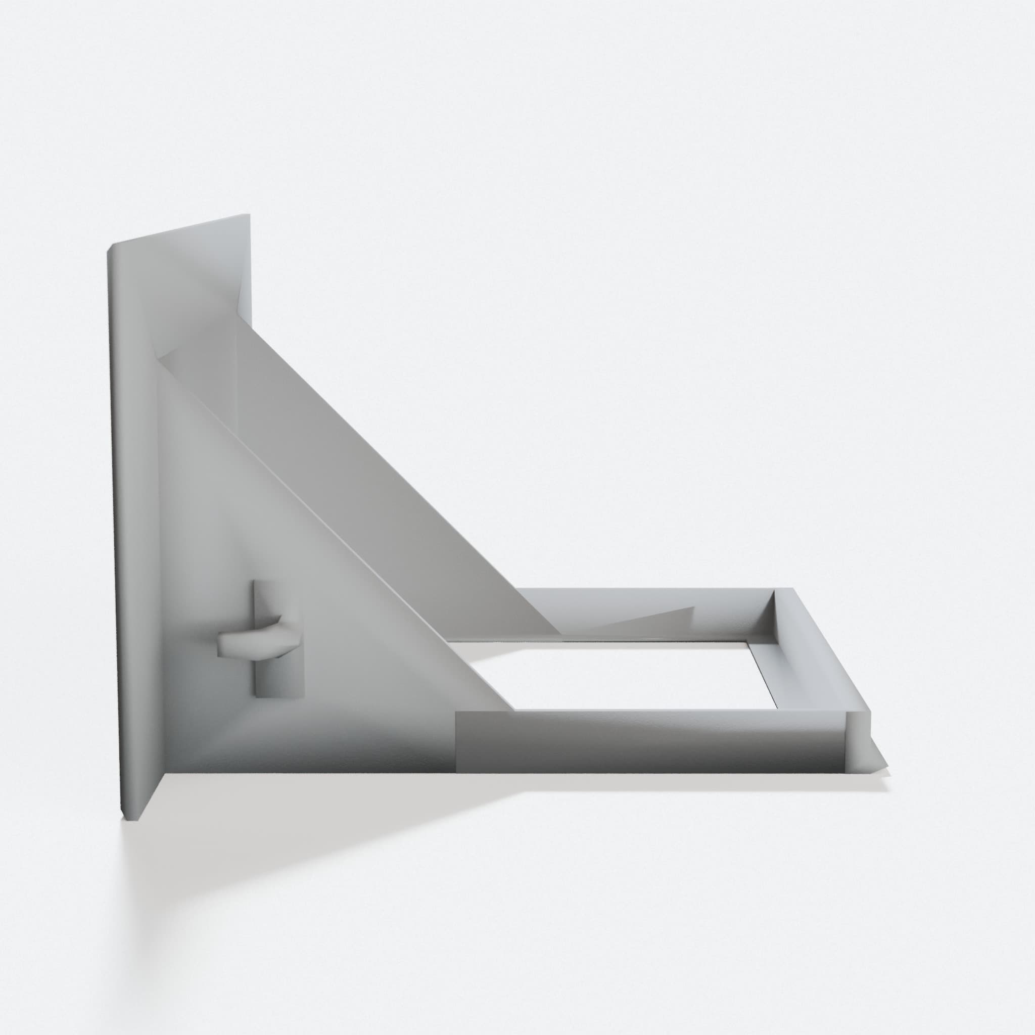 3D Printed Dual Light Switch Shelf with Key Hooks, hero tilt
