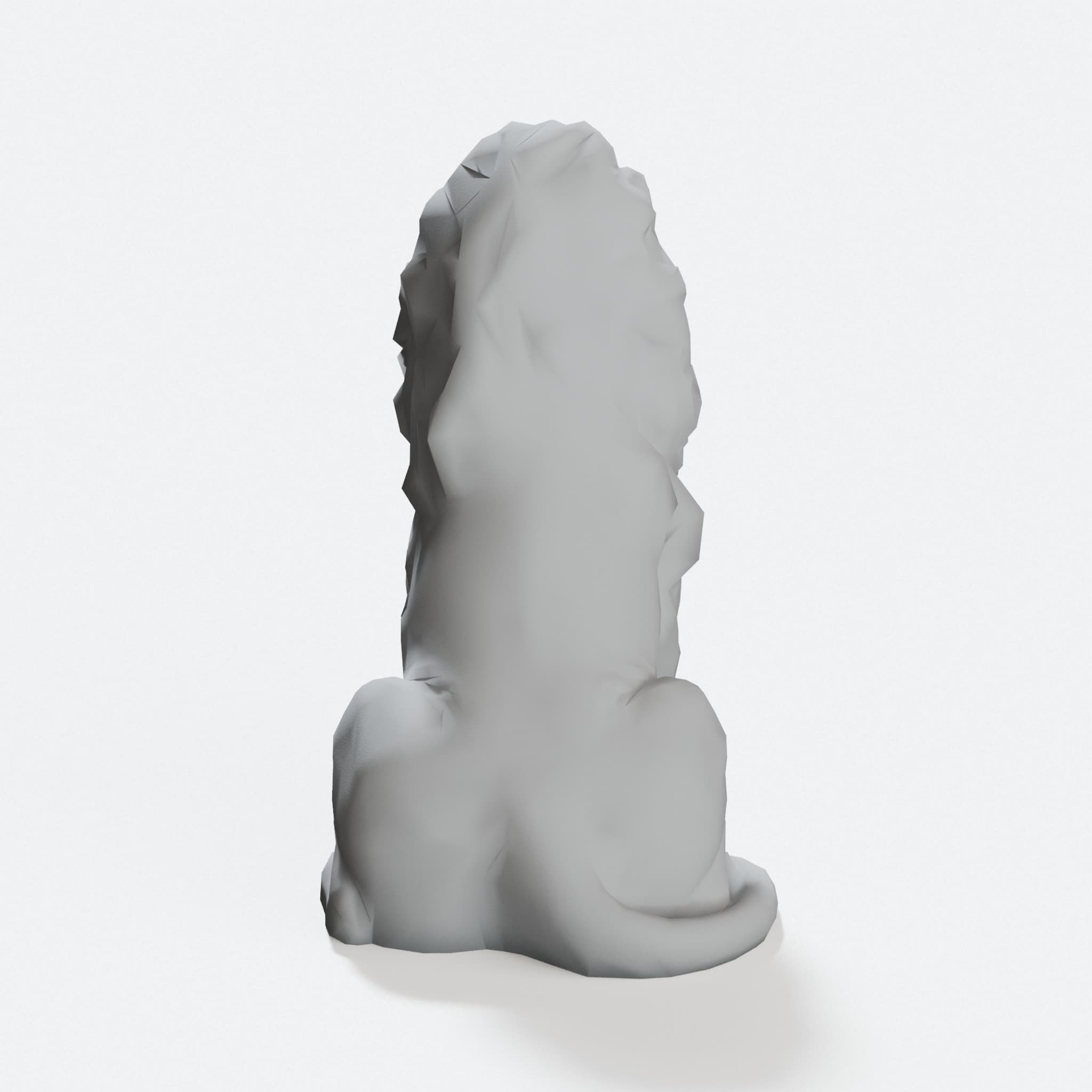 Low Poly Lion Statue - 3D Printed Home Decor, hero tilt