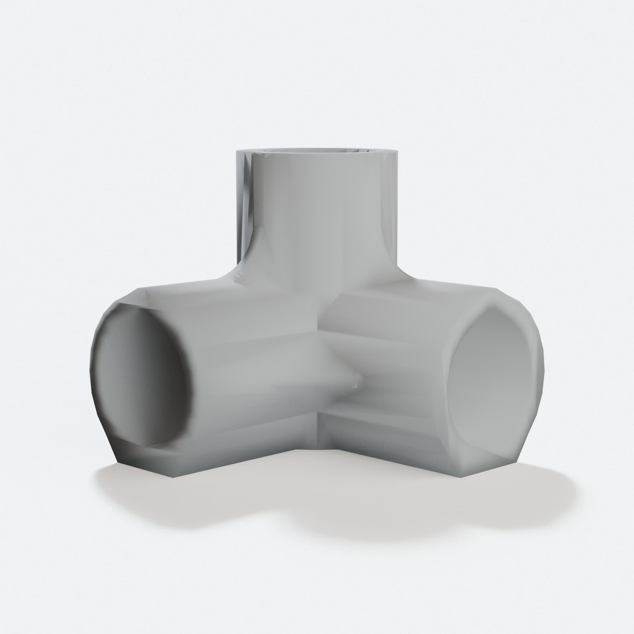 4-Way Elbow PVC Pipe Fitting Half-Inch Series, hero tilt
