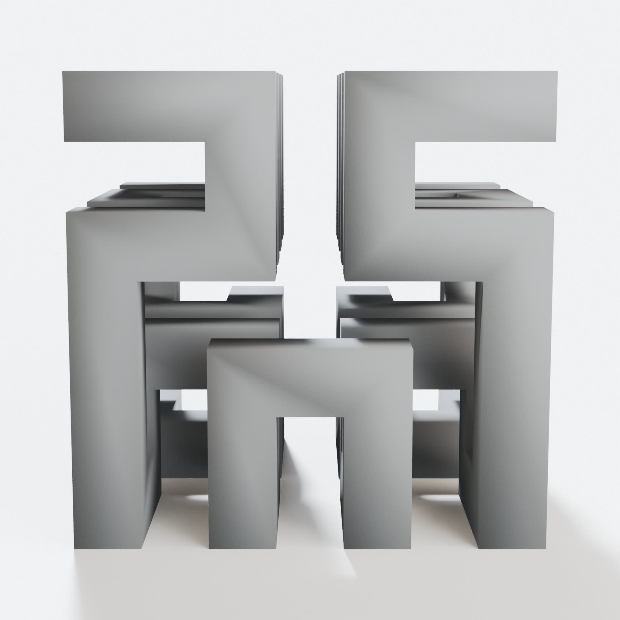 Hilbert Cube - 3D Printed Mathematical Art Sculpture, hero tilt