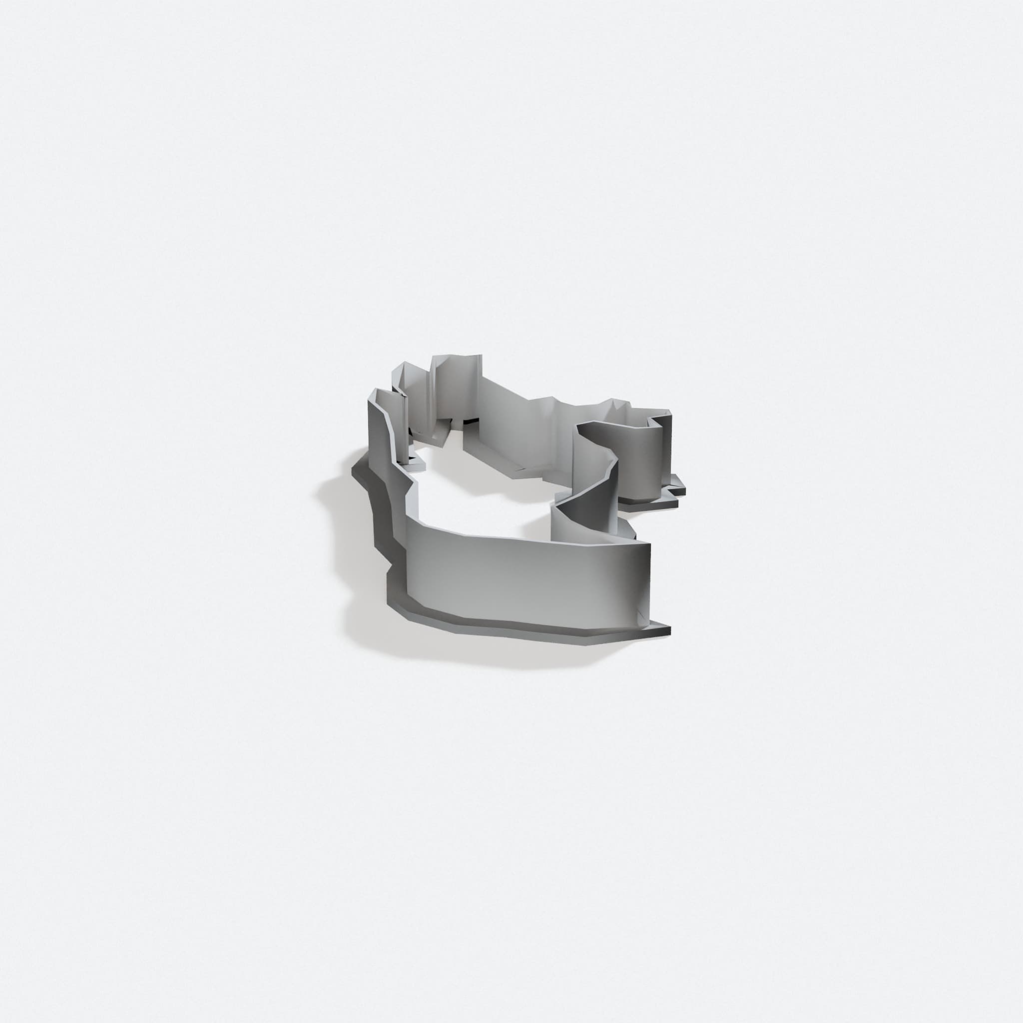 Raven Cookie Cutter, 3D Printed Kitchen Tool, turn three quarter
