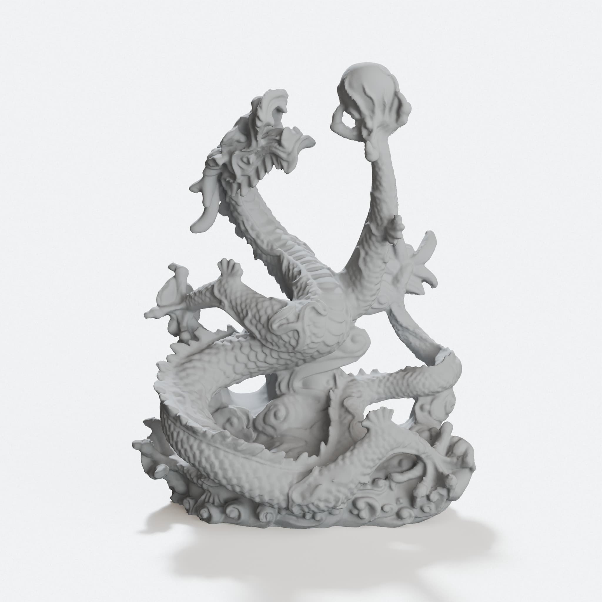 Dragon 3D Printed Ornament, Sculpture Decor, hero tilt