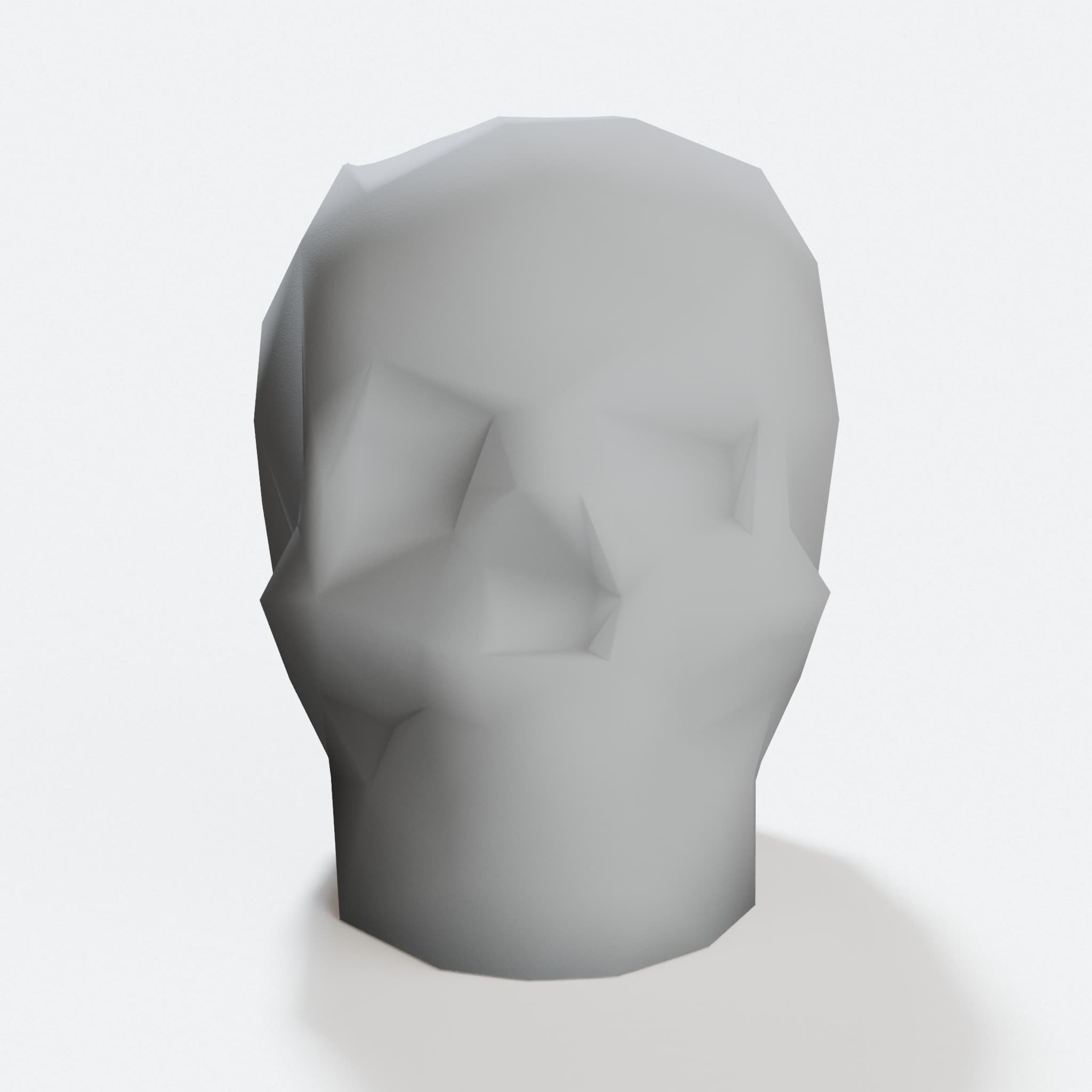 Skull Lowpoly Pen Holder - 3D Printed Office Accessories, hero tilt