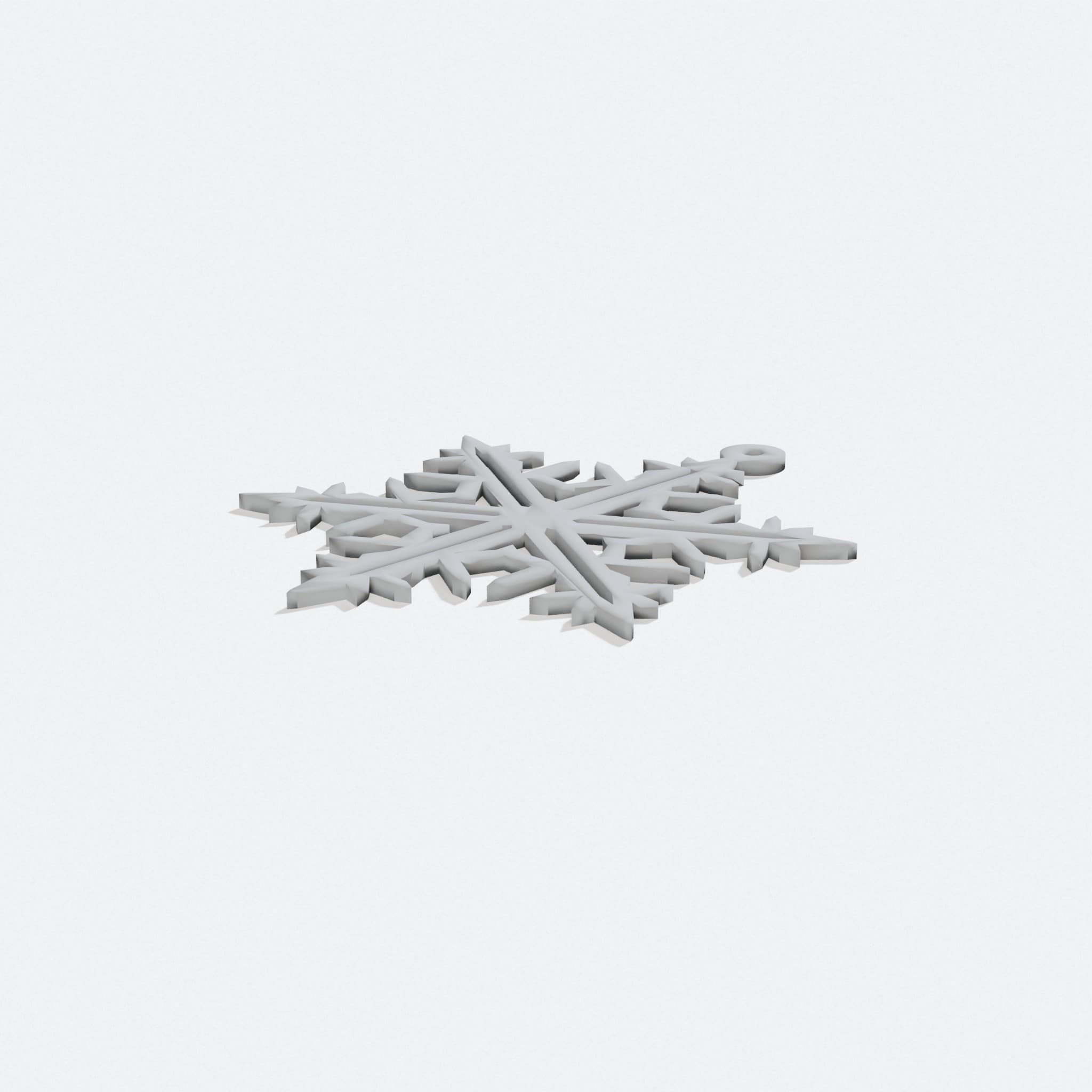 Snowflake Earring Pair for Winter Wardrobes, turn three quarter