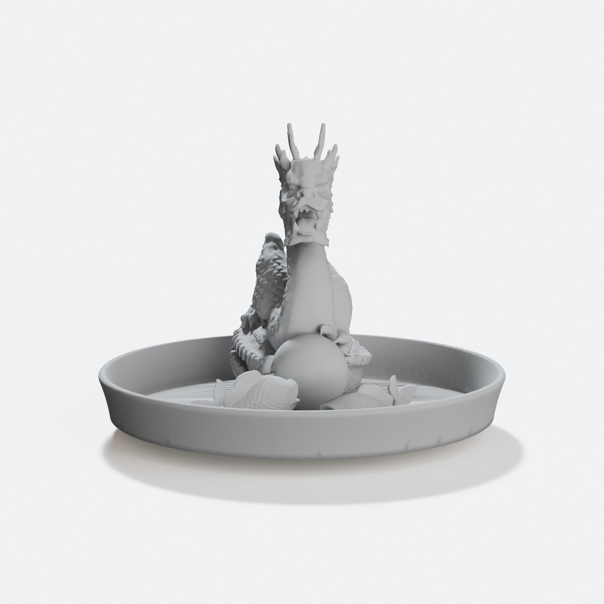 Dragon Backflow Incense Burner 3D Printed Home Decor, hero tilt