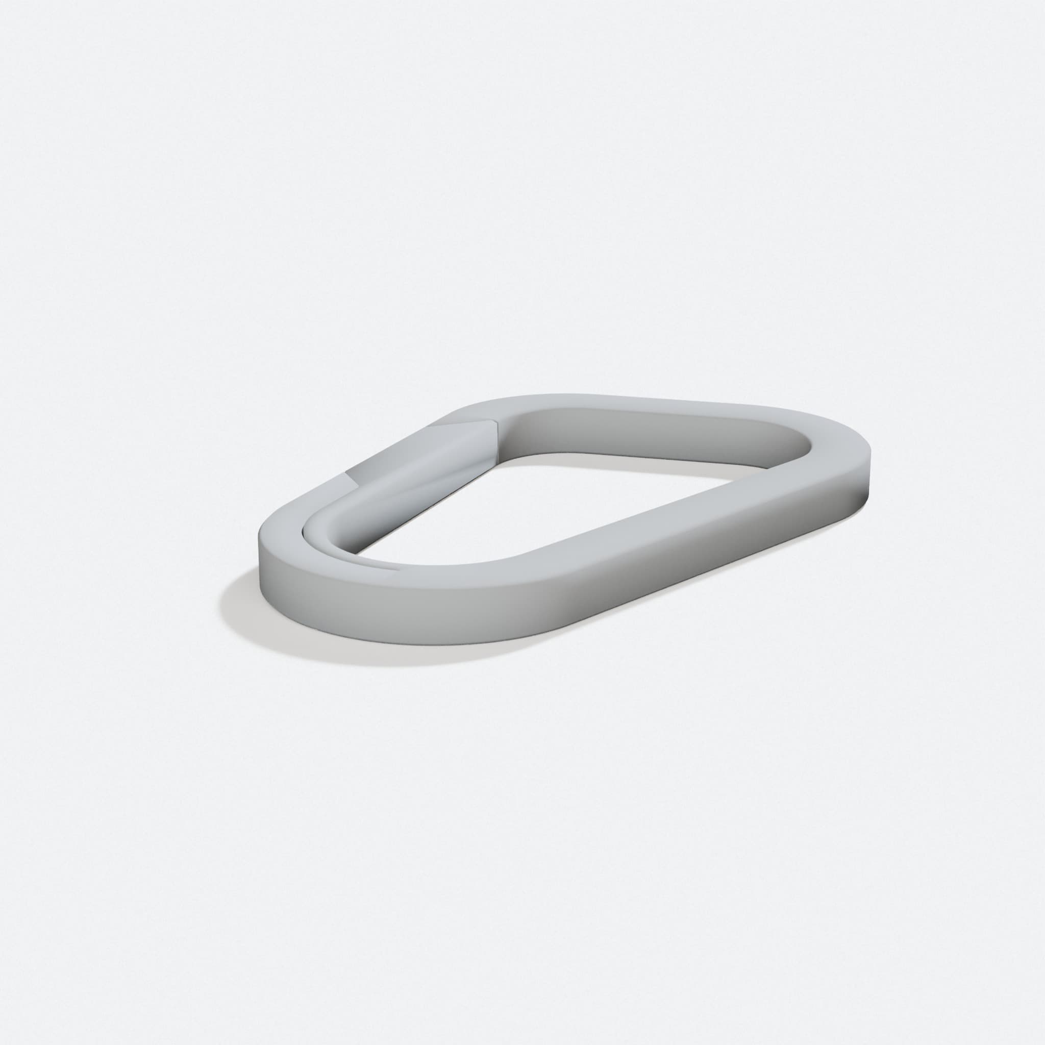 Asymmetric Carabiner with Internal Hook, turn three quarter
