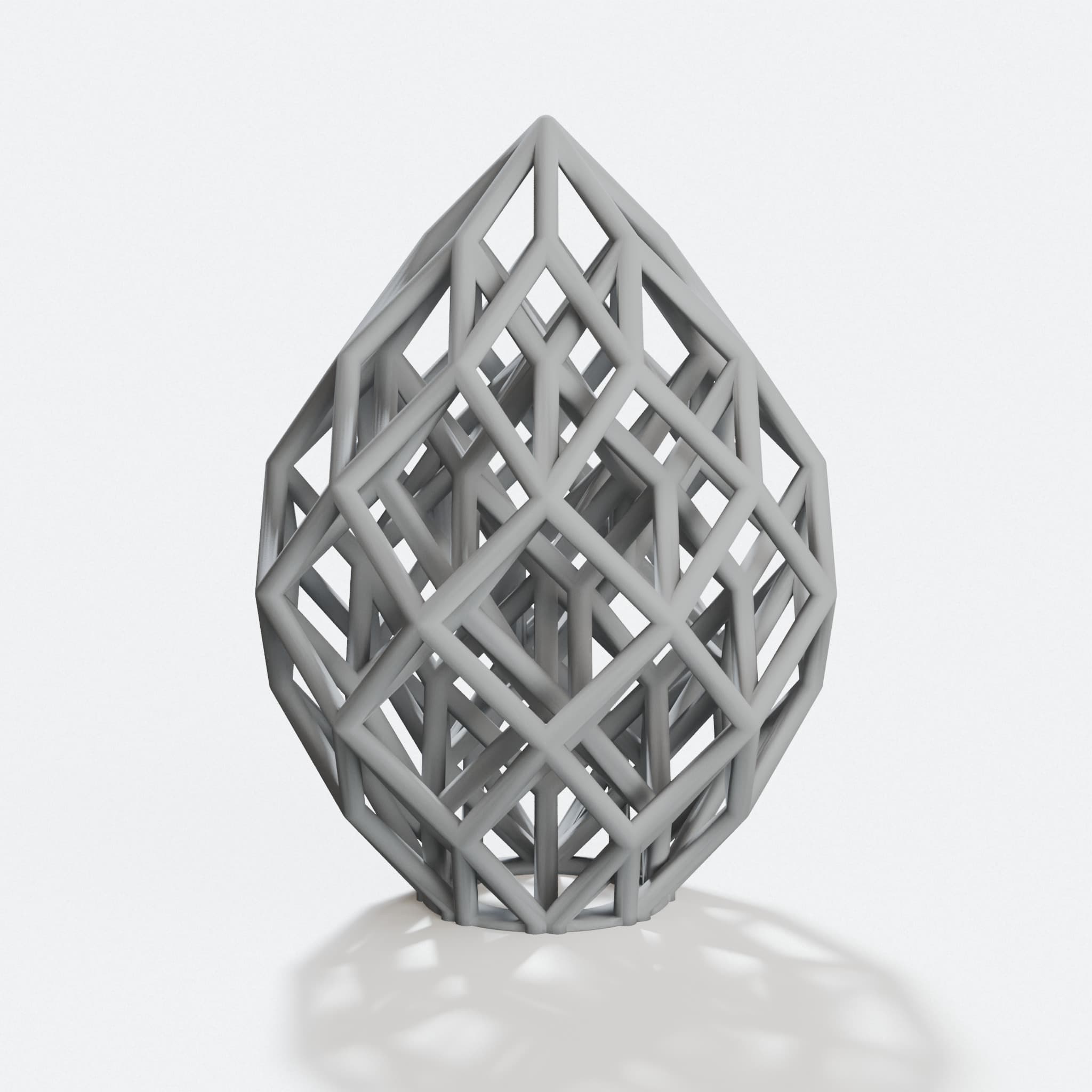 Cubic Lattice 3D Printed Home Decor Statue, hero tilt