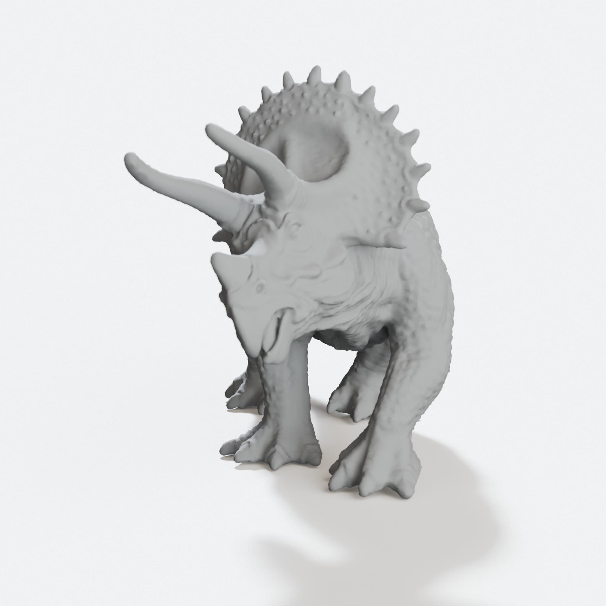3D Printed Dino Triceratops Toy, hero tilt