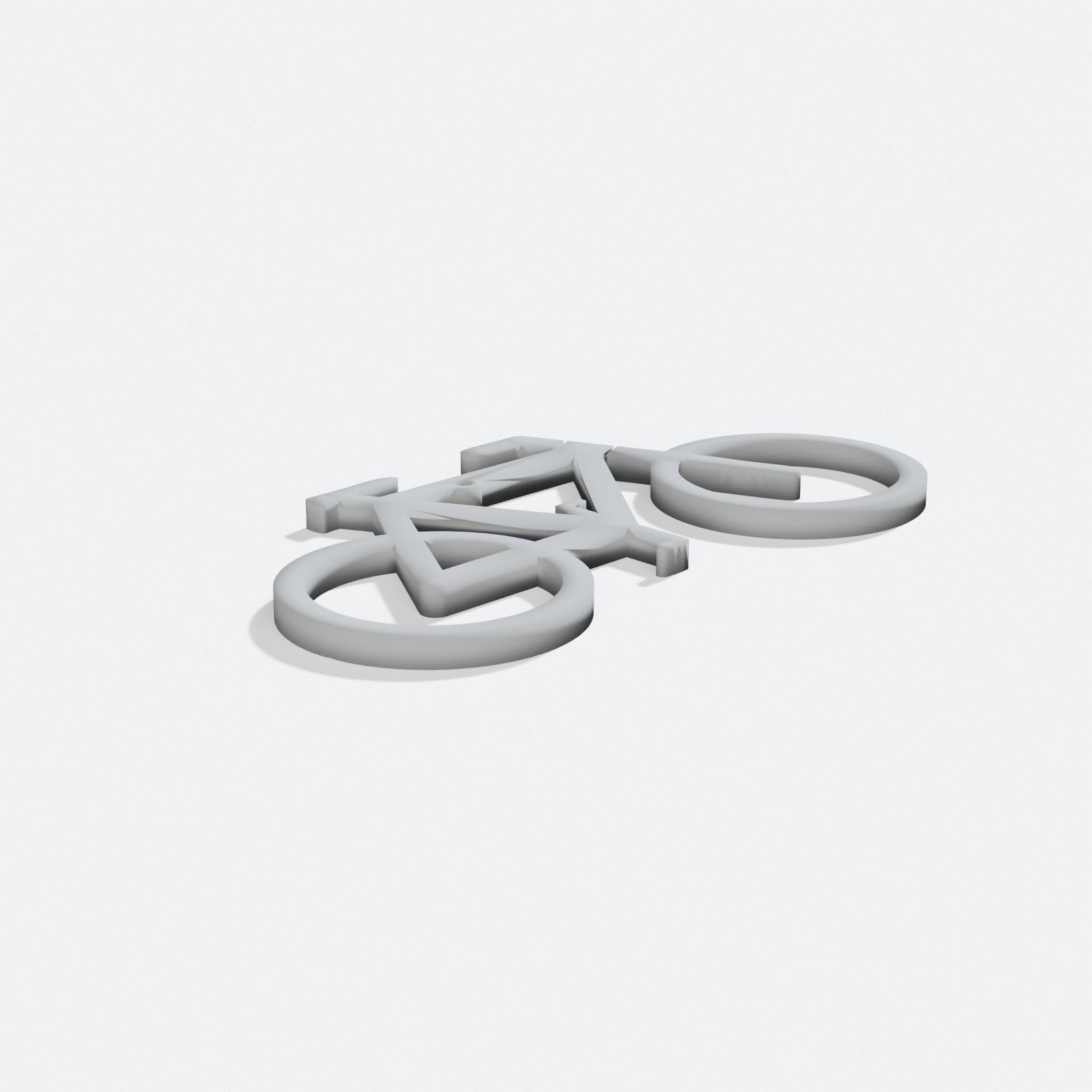 Bike Ornament with Headset Detail, turn three quarter
