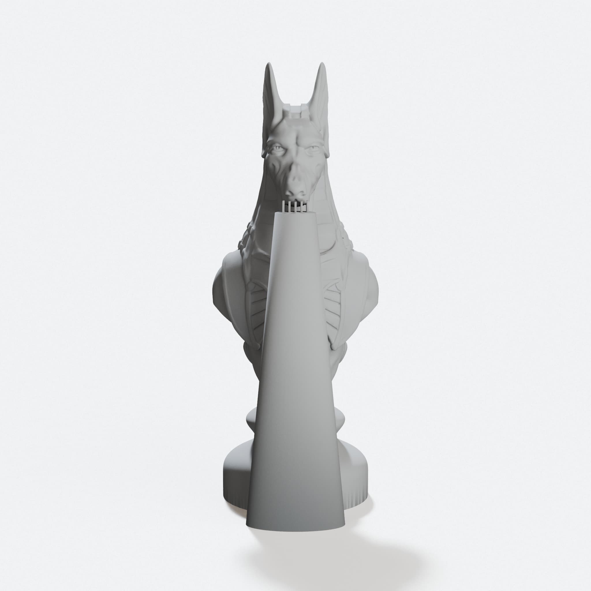 Knight of Egypt 3D Printed Toy with Built-in Support, hero tilt