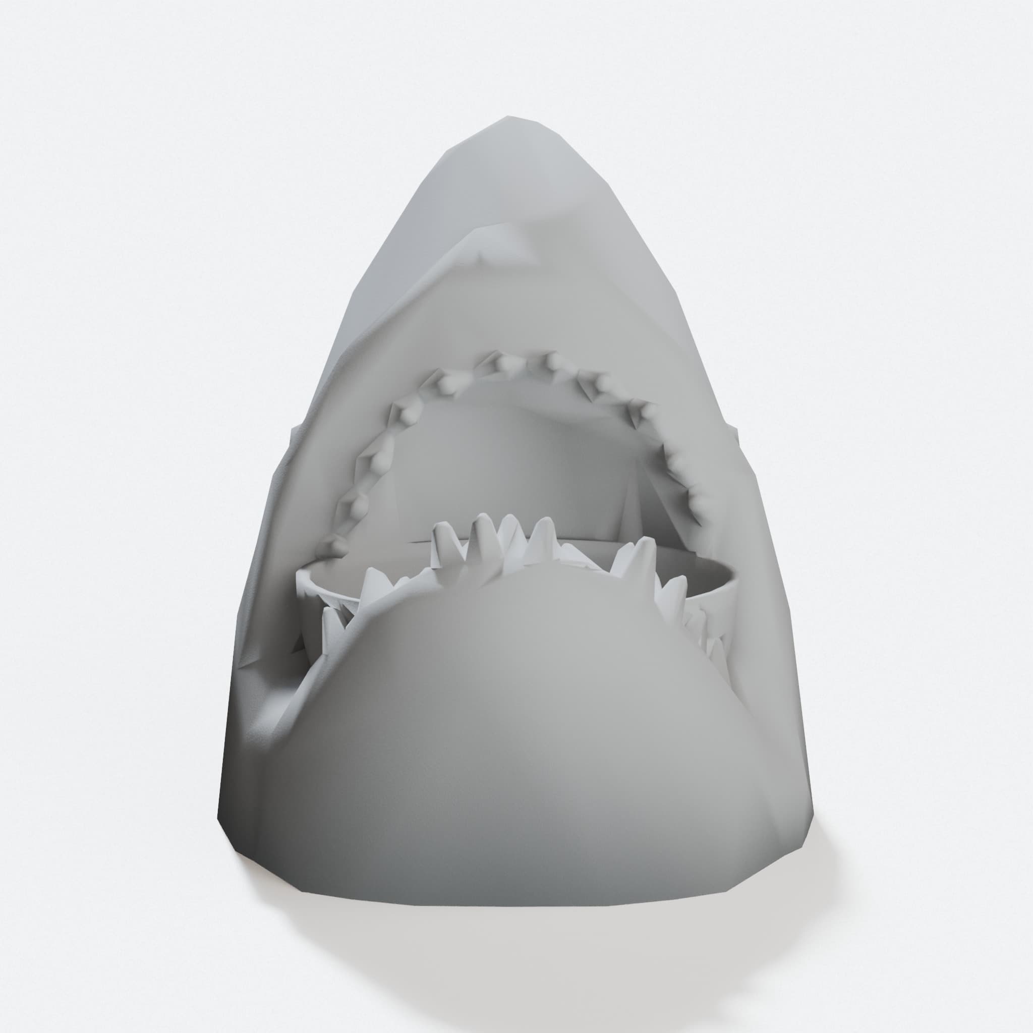 Shark Popcorn Bowl, 3D Printed Home Decor, hero tilt