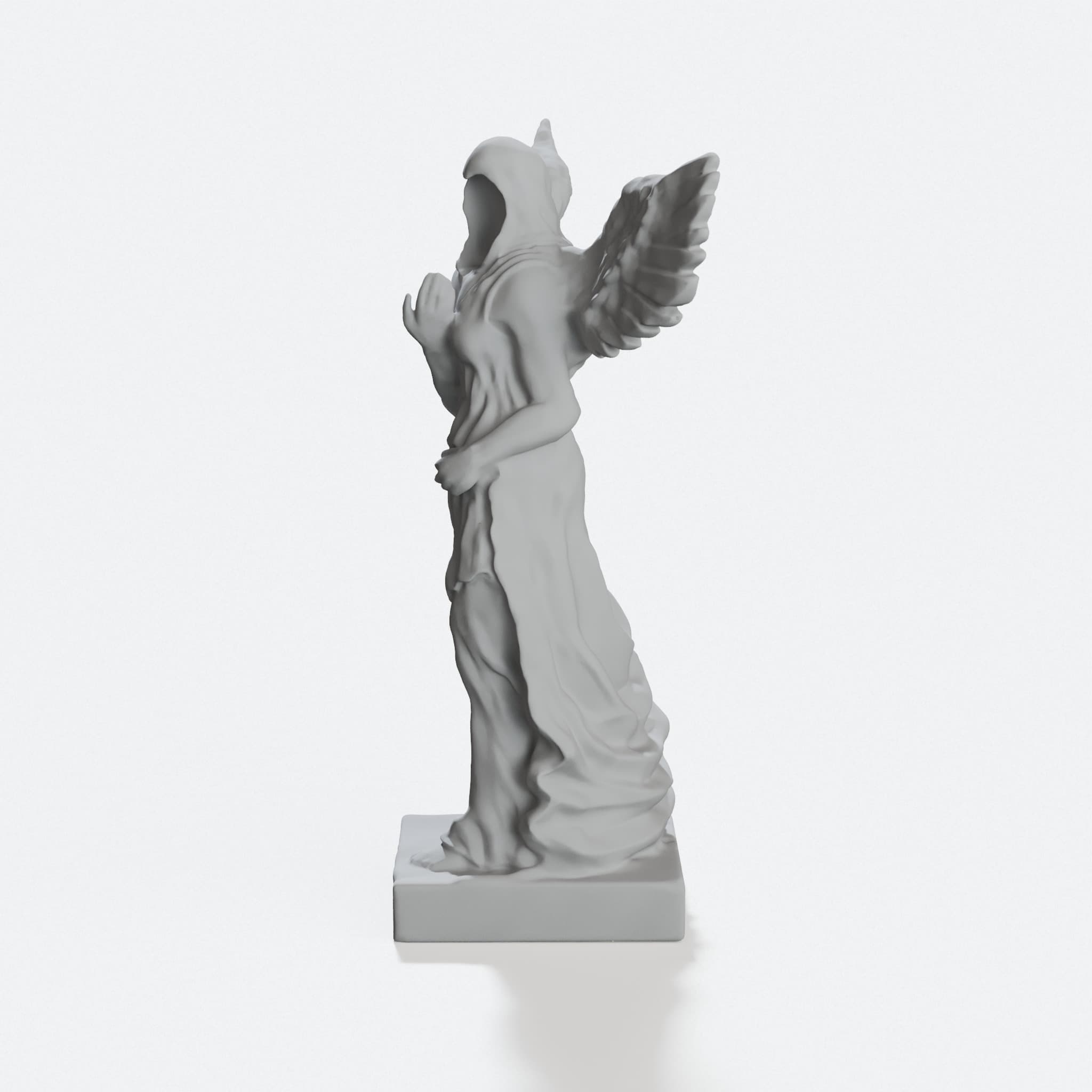 Angel Statue 3D Printed Ornament, hero tilt