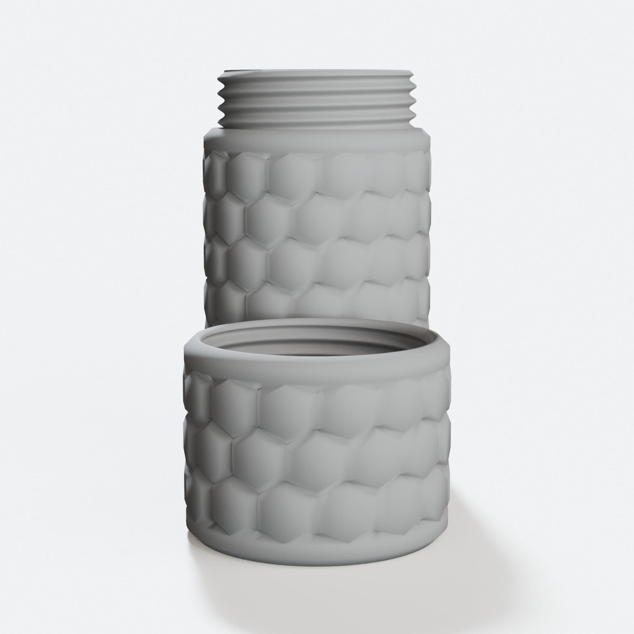 Honeycomb Screw-Lid Storage Containers, hero tilt