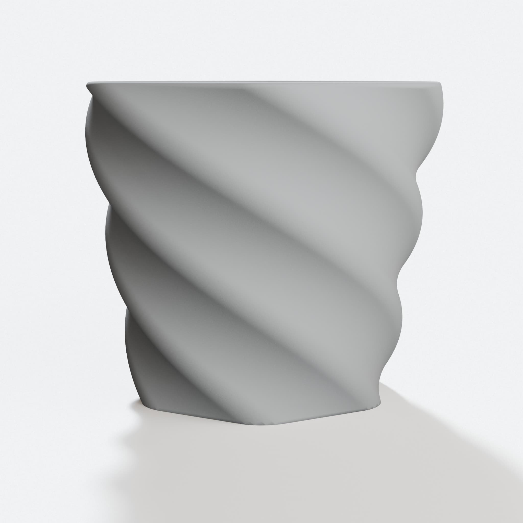 Twisted Pen Pot 3D Printed Home Decor Vase, hero tilt
